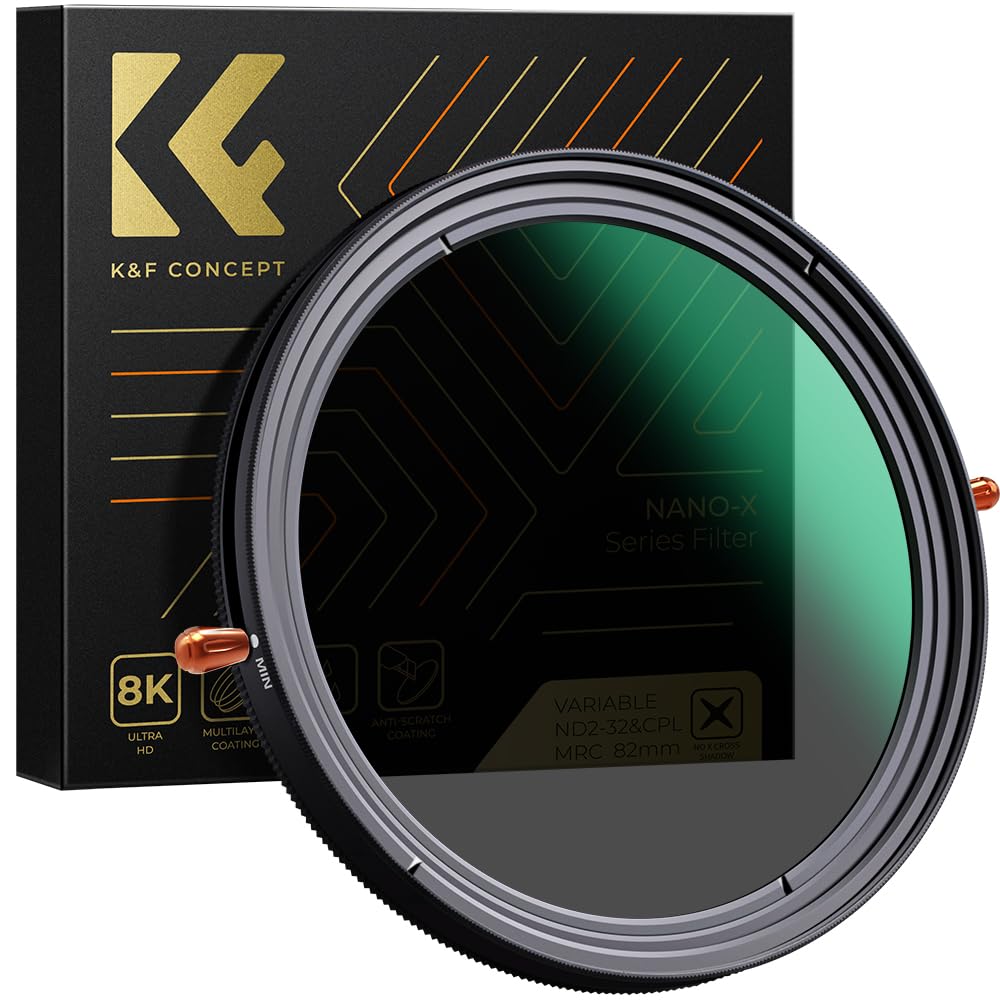 K&F Concept 72Mm Variable Fader Nd2 Nd32 Nd Filter And Cpl Circular Polarizing Filter 2 In 1 For Camera Lens No X Spot Waterproof Scratch Resistant (Nano X Series)