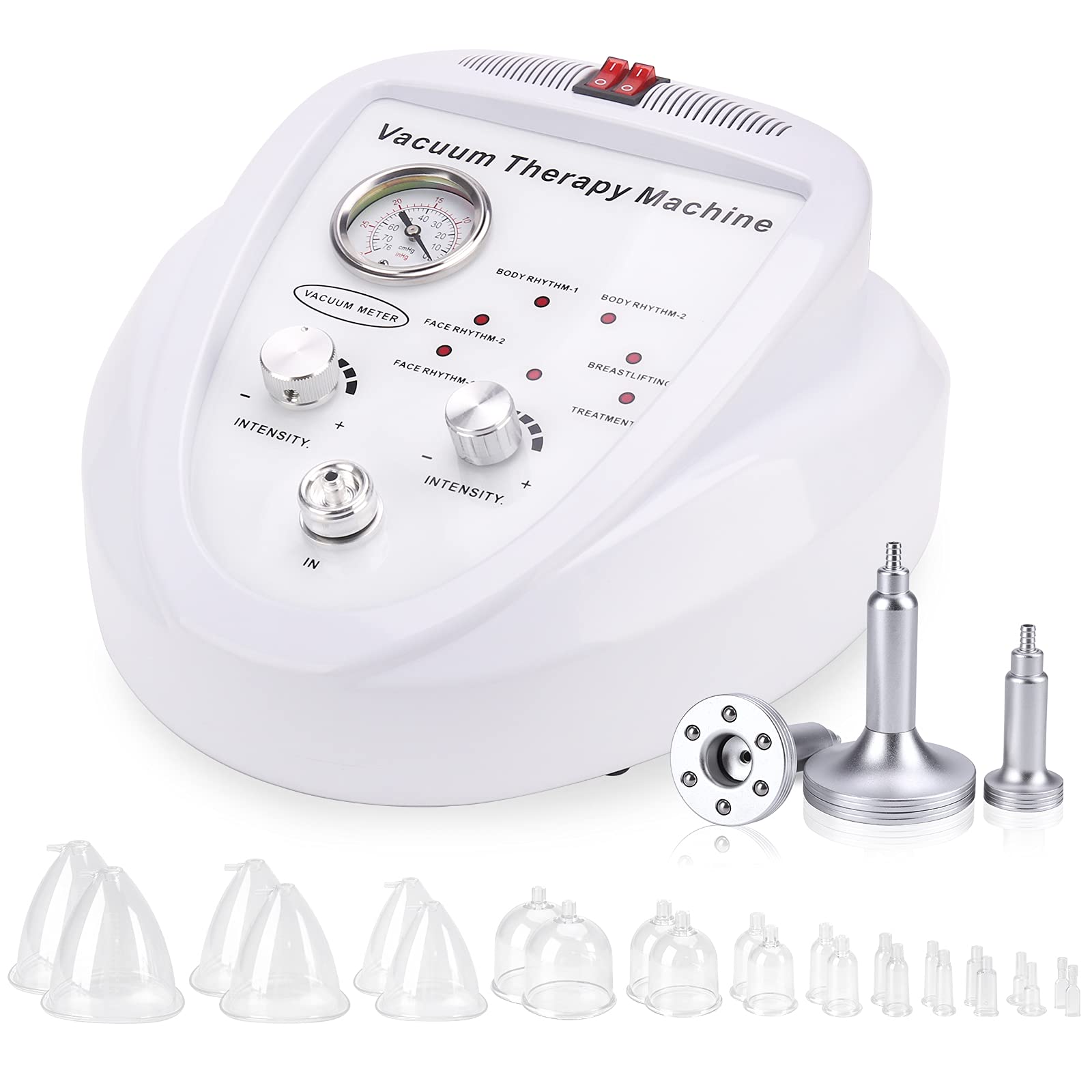 Yofuly Vacuum Therapy Machine, Multifunctional Vacuum Therapy Cupping Machine, Vacuum Cupping Machine with 30 Vacuum Cups and 3 