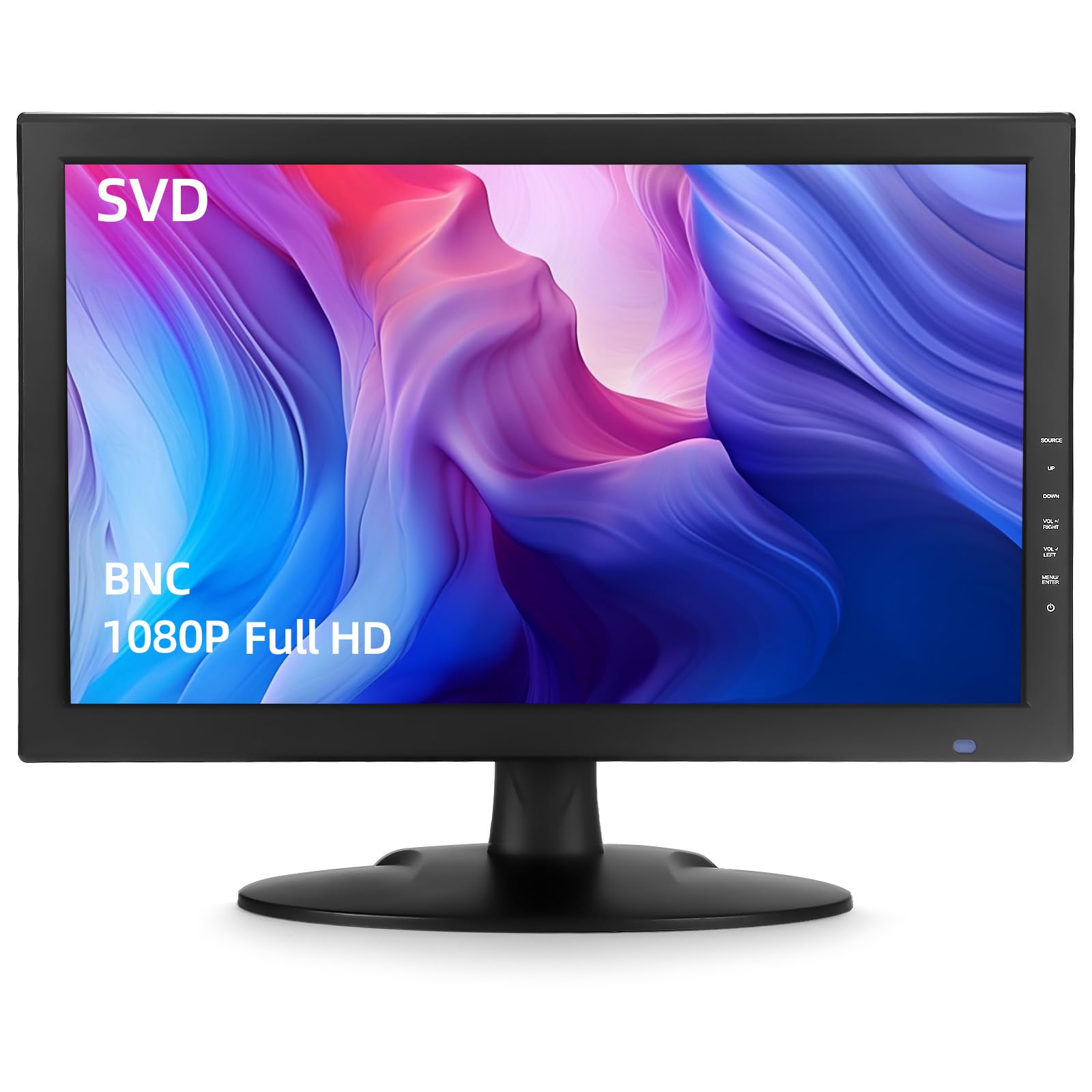 SVD 18.5 inch Security Monitor Professional, CCTV Monitor with HDMI VGA/BNC/USB Video Input, Computer Monitor Ultra Thin, LED Se