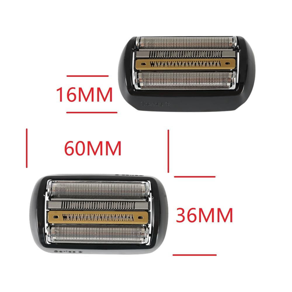 92B Replacement Shaver Head Compatible With Braun 9 Series Foil Shaver 9477Cc,9330S,9465Cc,9460Cc,9419S,9390Cc,9385Cc,Black