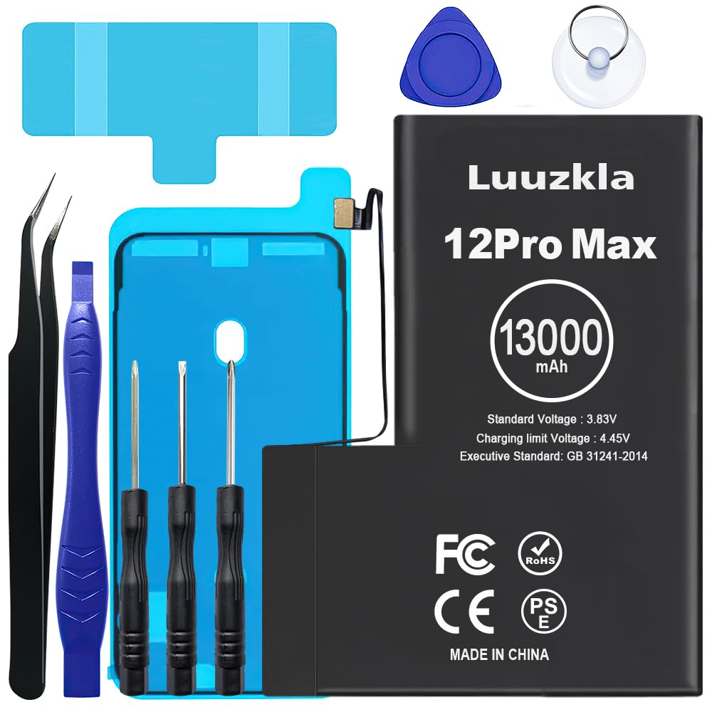 Luuzkla 13000Mah (2024 New Upgrade) Battery Compatible With Iphone 12 Pro Max, Super Capacity Battery Replacement Compatible Wit