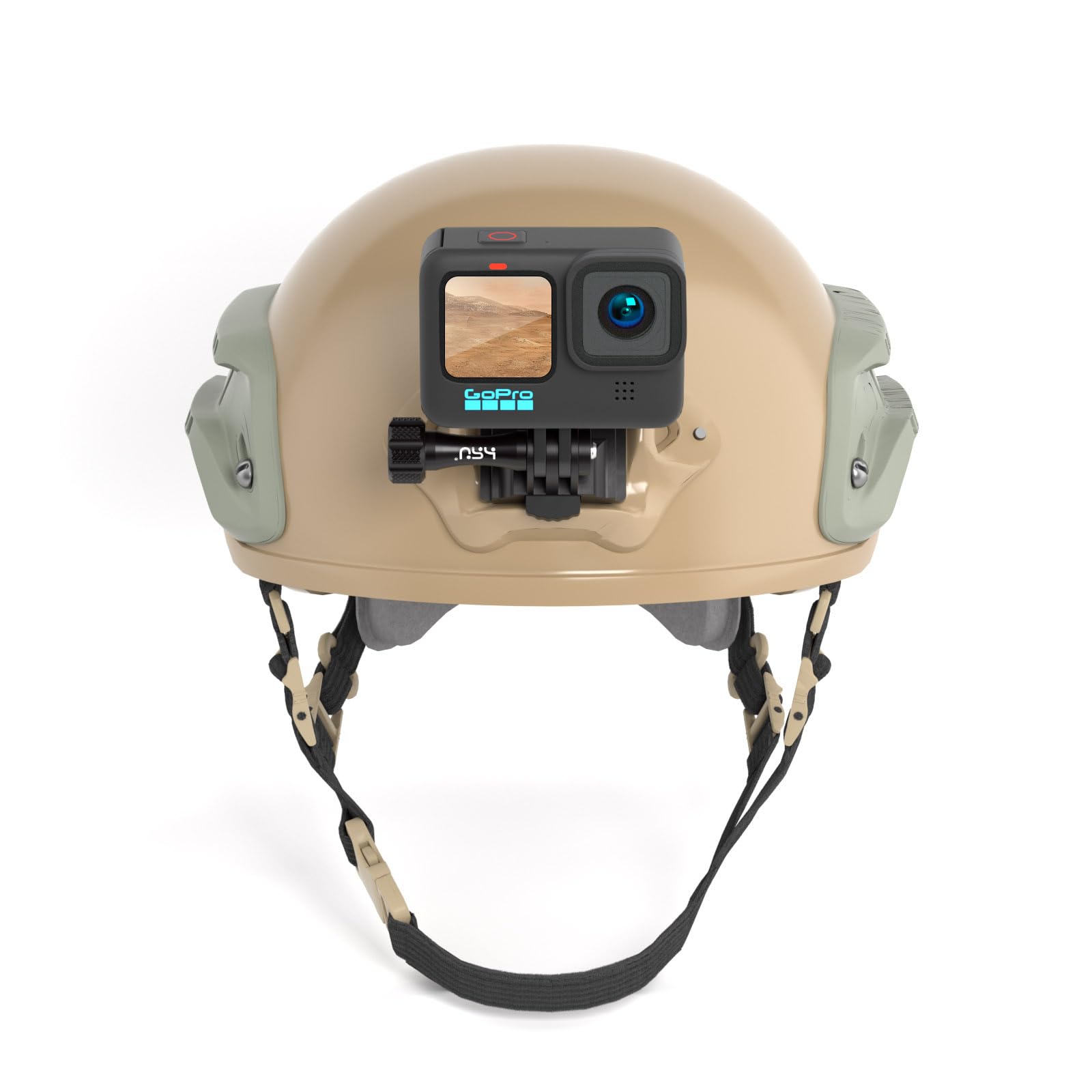 Hsu Aluminum Nvg Helmet Mount With Aluminum Thumbscrew Compatible With Gopro Hero 13/12/11/10 Black, Hero 9/8/7/6/5, Tactical Helmet For Dji Osmo Action 2, Insta360 One R/Akaso And Most Action Cameras