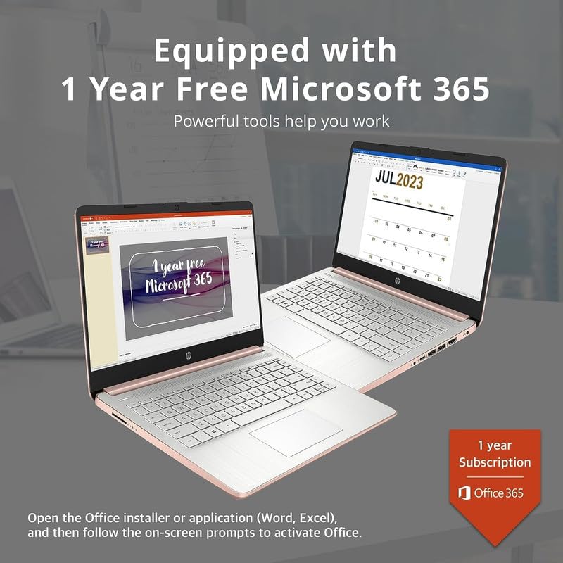 Hp 2024 Premium 14'' Micro Edge Portable Laptop Student Business, Intel Quad Core N4120, 8Gb Ram, 256Gb (128Gb Emmc+ 128Gb Card)