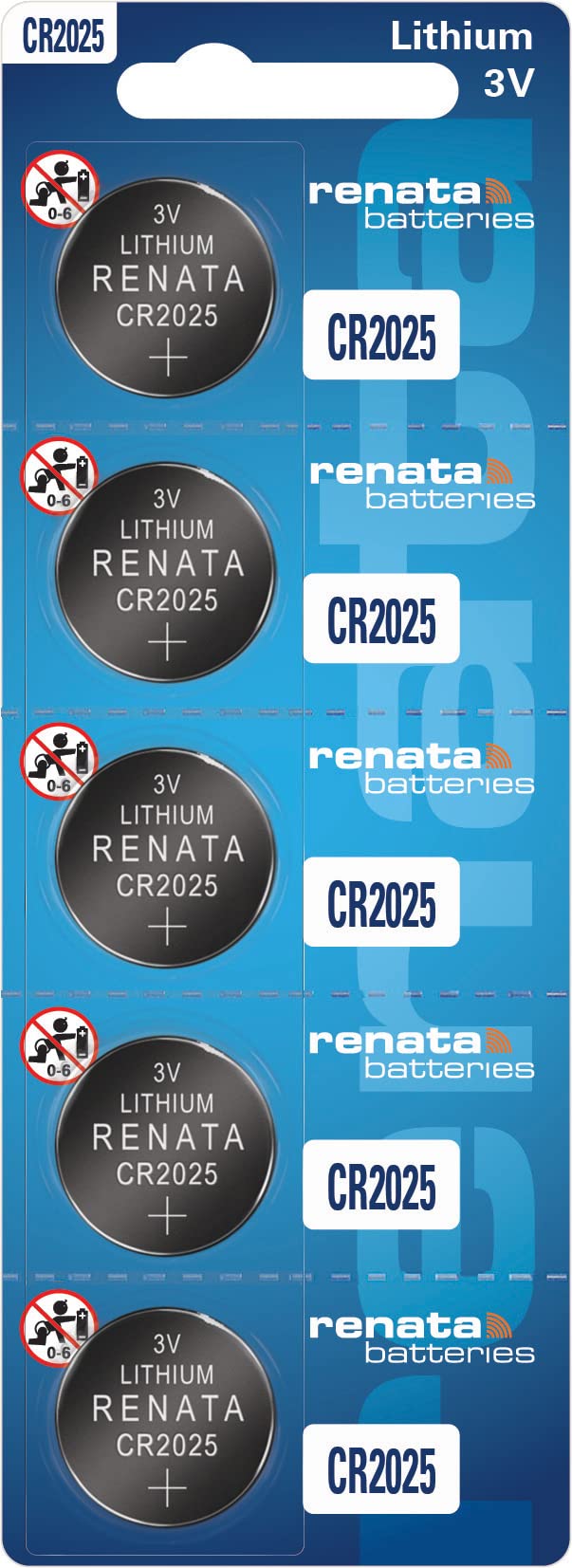 Renata Cr2025 Batteries   3V Lithium Coin Cell 2025 Battery (5 Count)
