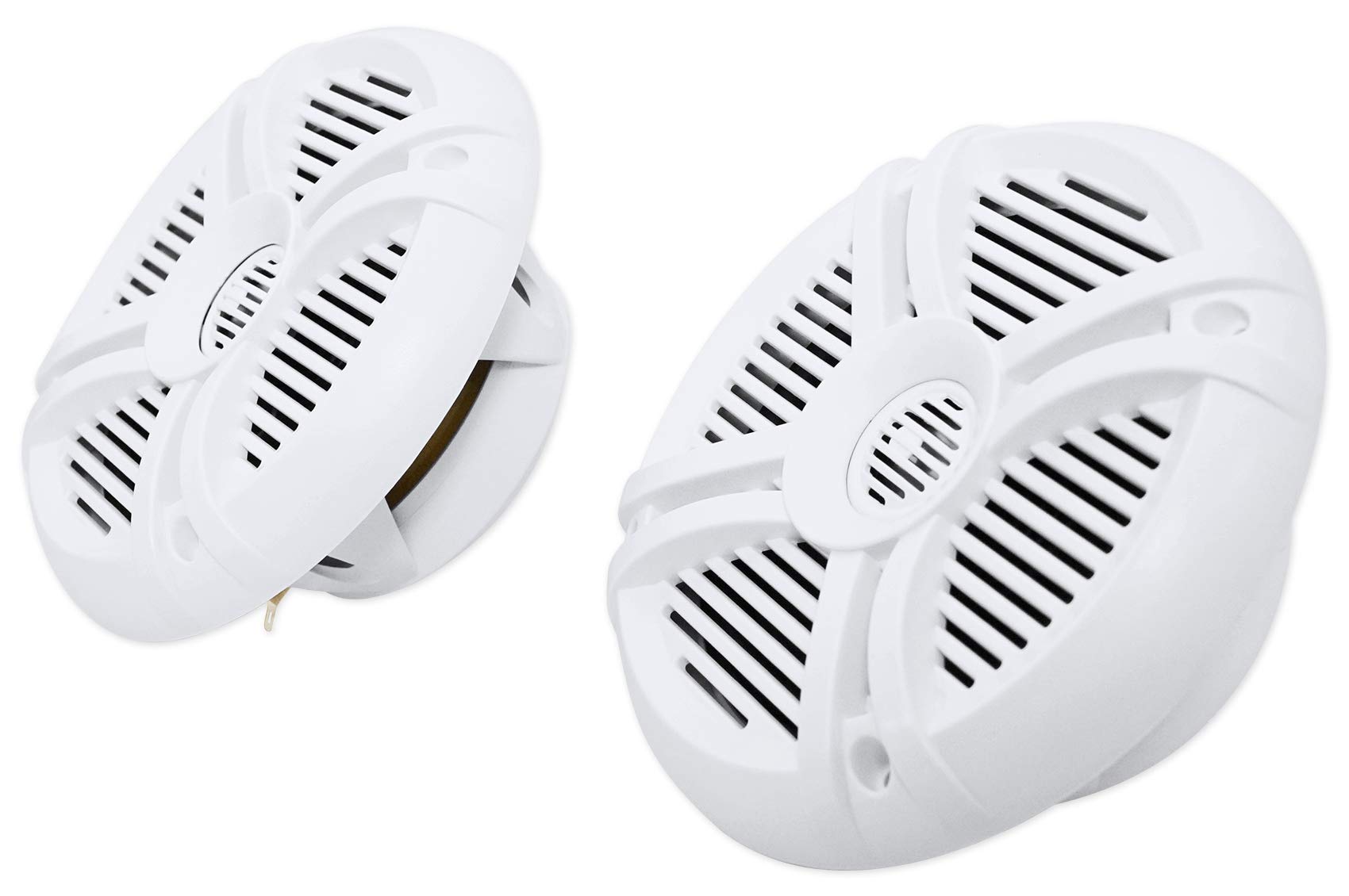 Rockville Rmsts65W Pair 6.5 800W Waterproof Marine Boat Speakers 2-Way, White