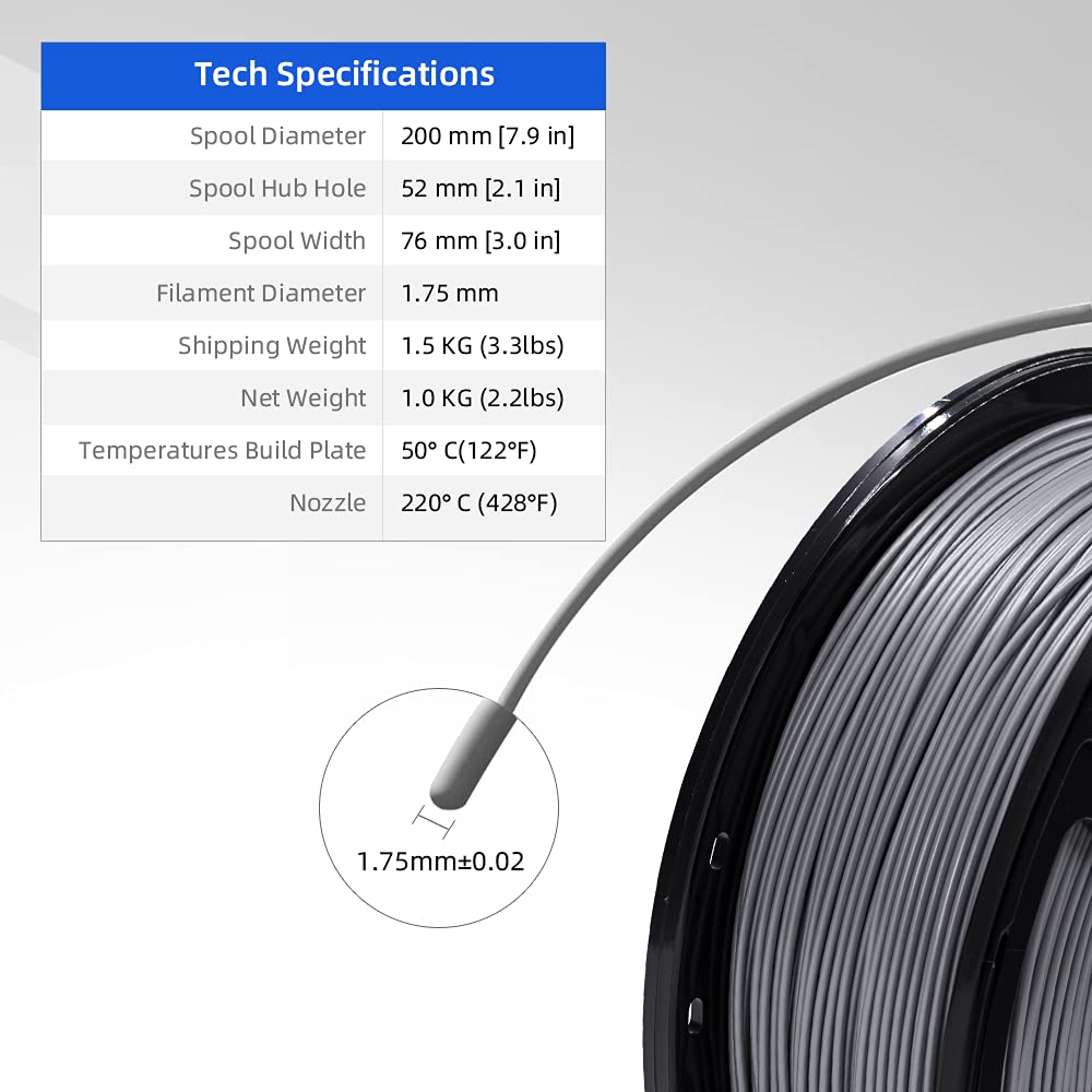 Flashforge Abs Pro 1.75Mm, 3D Printer Filament 1Kg (2.2Lbs) Spool Dimensional Accuracy +/  0.02Mm, Great For Printing Heat Resis