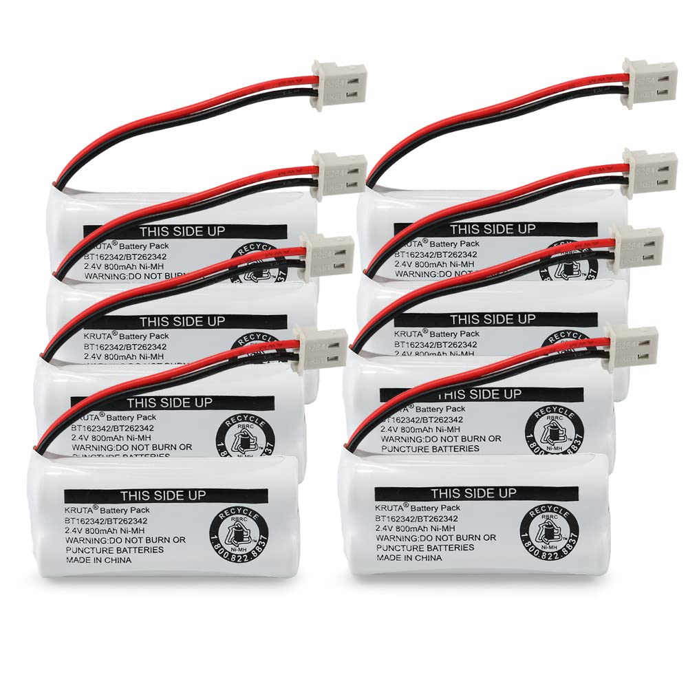 Kruta Bt162342 Bt262342 Cordless Phone Batteries Compatible With Bt183342 Bt283342 Bt166342 Bt266342 Vtech Cs6114 Cs6419 Cs6719