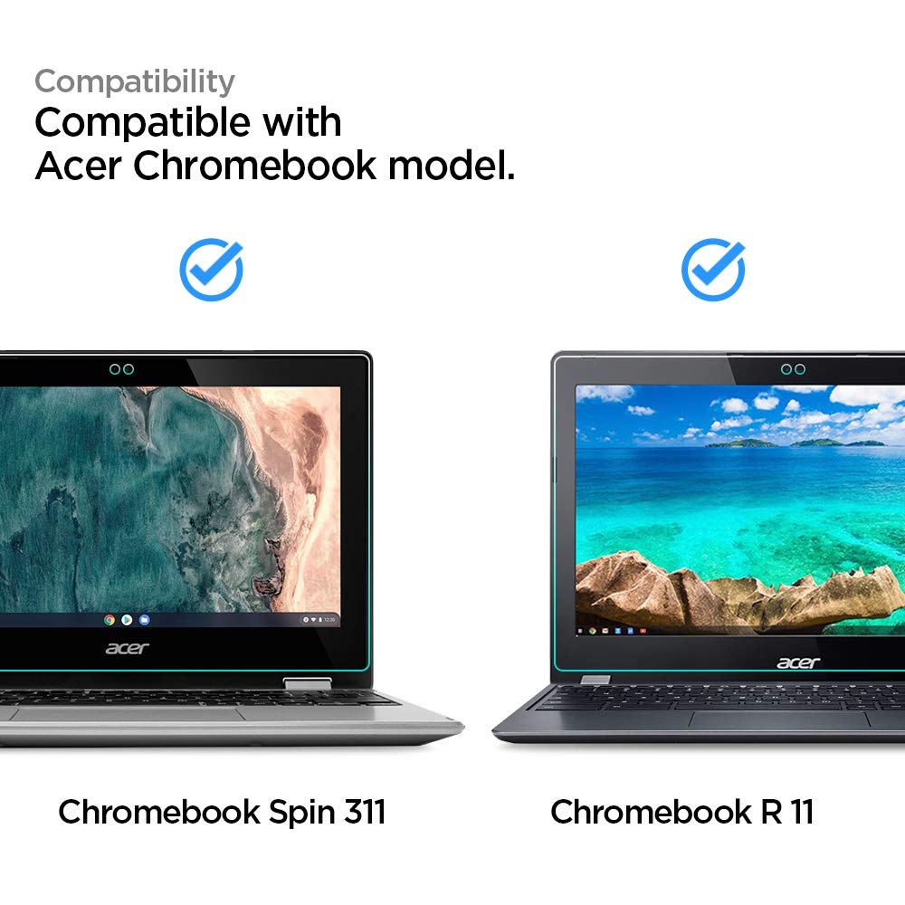 Spigen Acer Chromebook R 11 Convertible Screen Protector 11.6 Inch Tempered Glass For Acer Chromebook R 11 Convertible Cb5 132T C1Lk 11.6 Inch