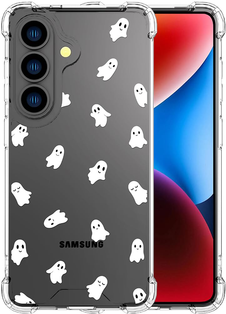 ENDIY Compatible with Samsung Galaxy S26 Cases with Design, Cute Transparent Phone Case for Women Girls Girly with Heavy Duty Pr