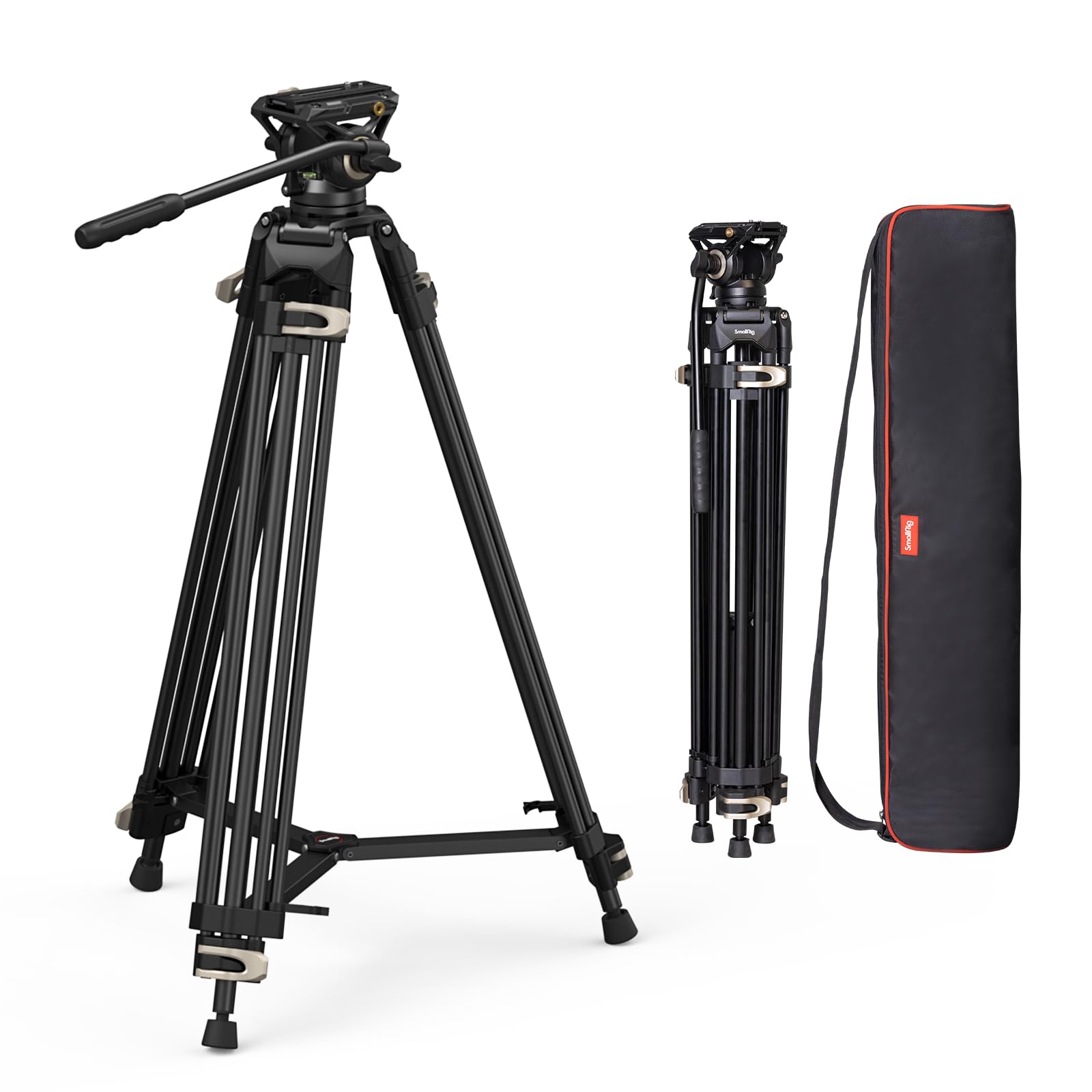 SmallRig AD-01 Video Tripod, 73 Heavy Duty Tripod with 360 Degree Fluid Head and Quick Release Plate for DSLR, Camcorder, Camera