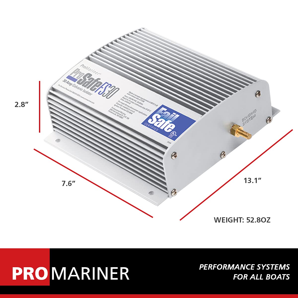 Promariner 22034 Prosafe 30 Amp Galvanic Isolator, Silver