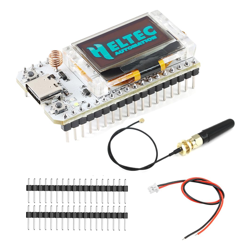 HiLetgo ESP32 LoRa V3 SX1262 0.96 inch OLED Display Development Board WiFi Bluetooth Dual Core 240MHz CP2102 and 433-510MHz Ante