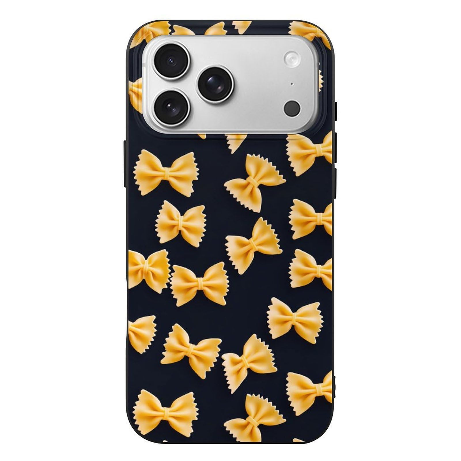 Bow Tie Pasta Slim Phone Case Compatible with iPhone 17/17 Air /17 Pro/17 Pro Max Funny Shockproof Cover