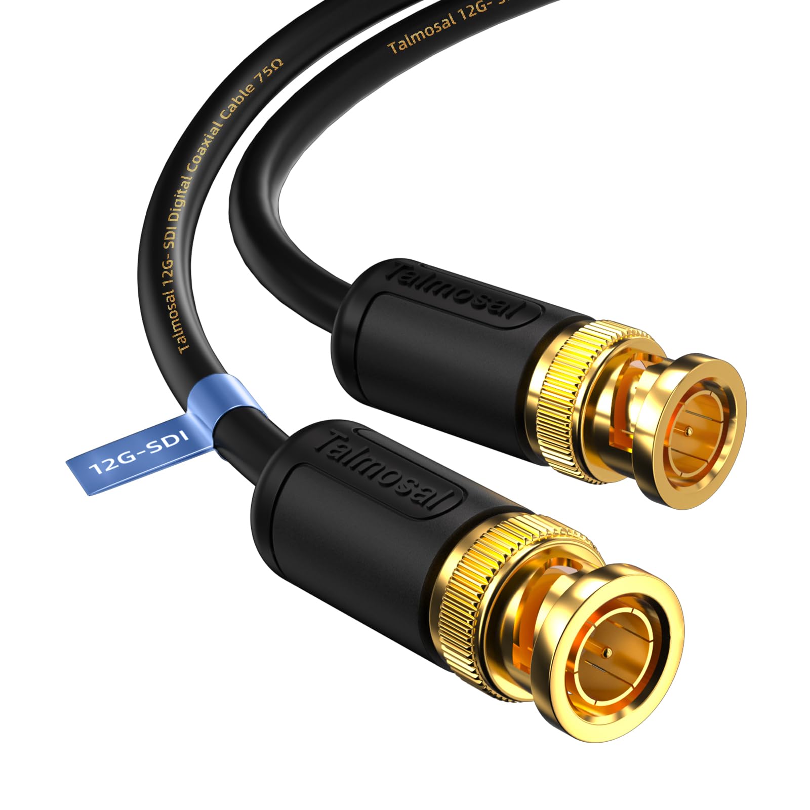 Talmosal 12G Sdi Cable 10 Ft, Rg11 Coax 4K Bnc Cable Supports Hd Sdi/3G Sdi/6G Sdi/12G Sdi/4K/8K 75 Ohm 4K Sdi Video Cable For B