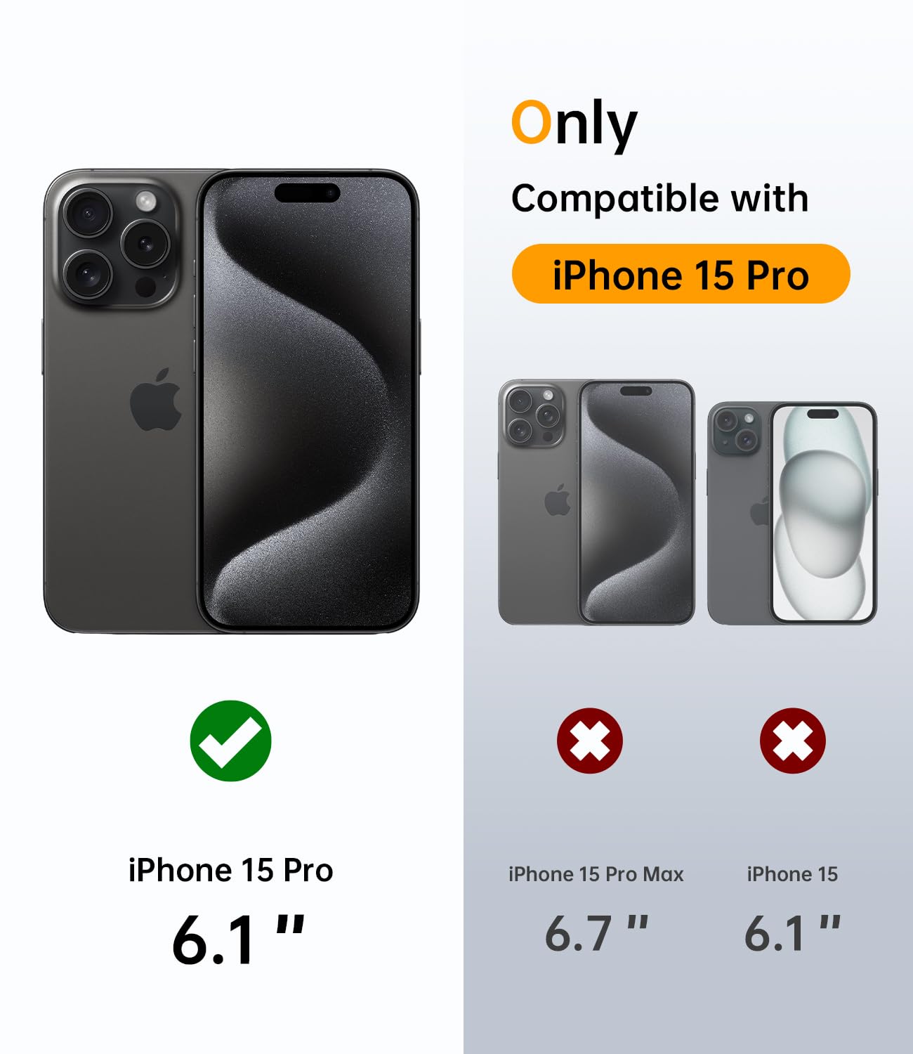 Jueshituo For Iphone 15 Pro Case With Magnetic Stand [Full Camera Protection] [Compatible With Magsafe] Mil Grade Shockproof Sli