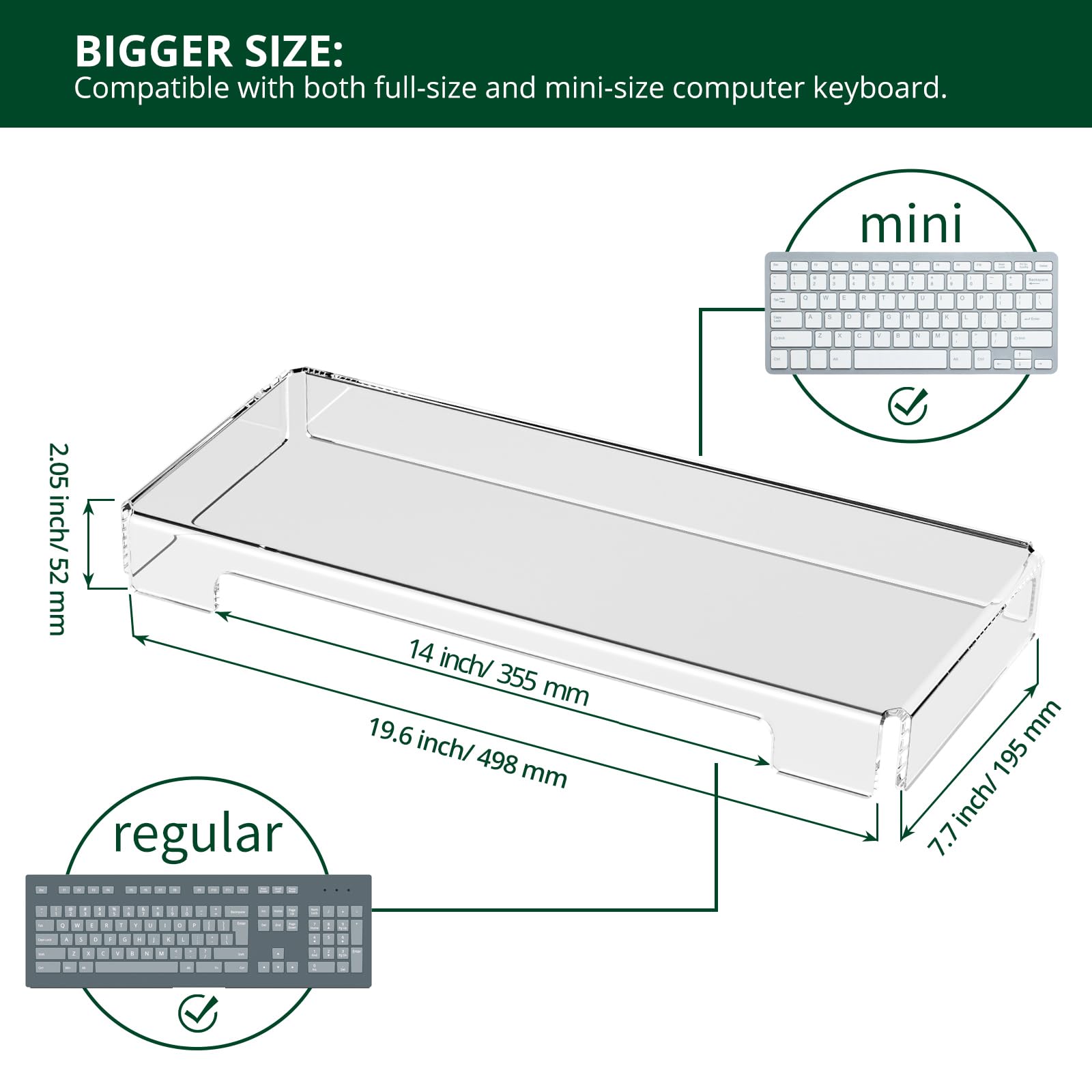 Bosscasa Acrylic Computer Keyboard Cover, Mechanical Keyboard Dust Cover Pc Keyboard Cat Protector, Cat Keyboard Protector (1 Pa