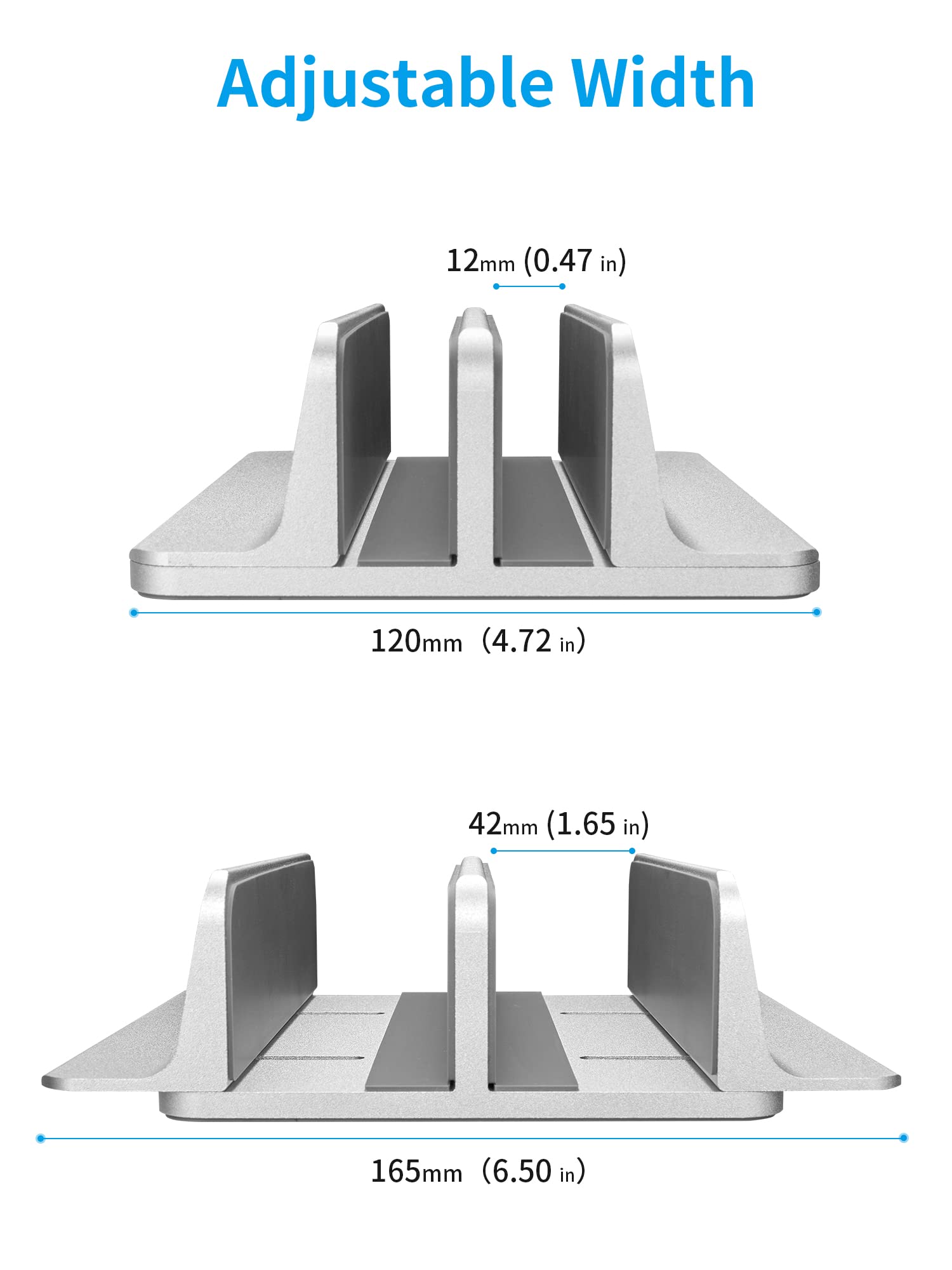 Jarlink (Upgraded Dock Version Vertical Laptop Stand, Double Desktop Stand Adjustable Laptop Holder (Up To 17.3 Inches) Compatib