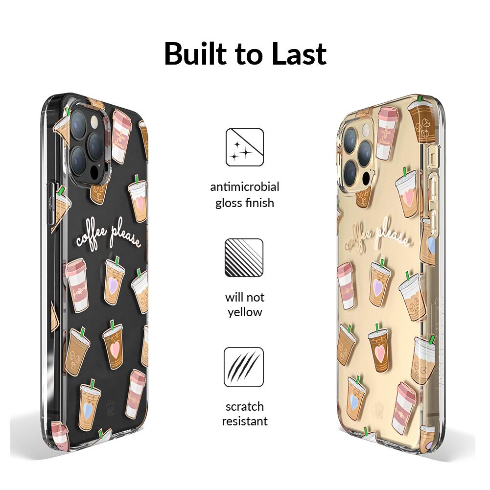 Velvet Caviar Clear Case iPhone 12 Pro Max 8ft Drop Tested Coffee