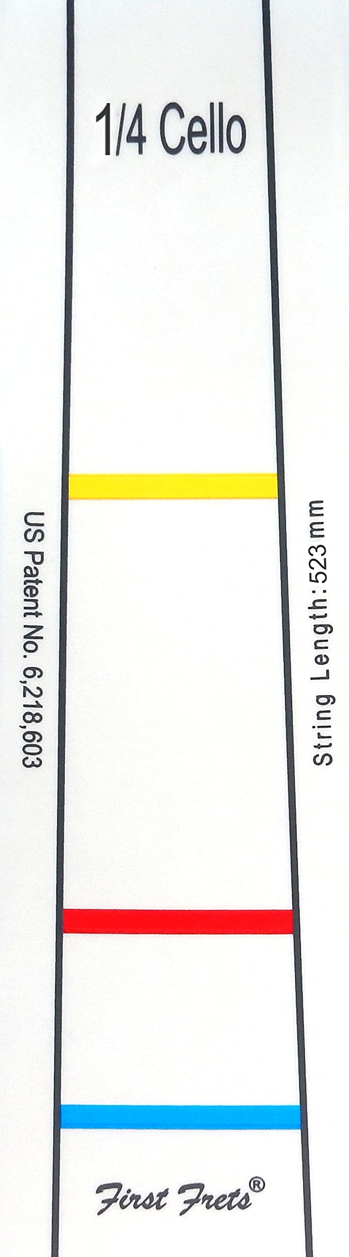 Don'T Fret Ff123 First Fret Beginners Fingering Decal For 1/4 Cello