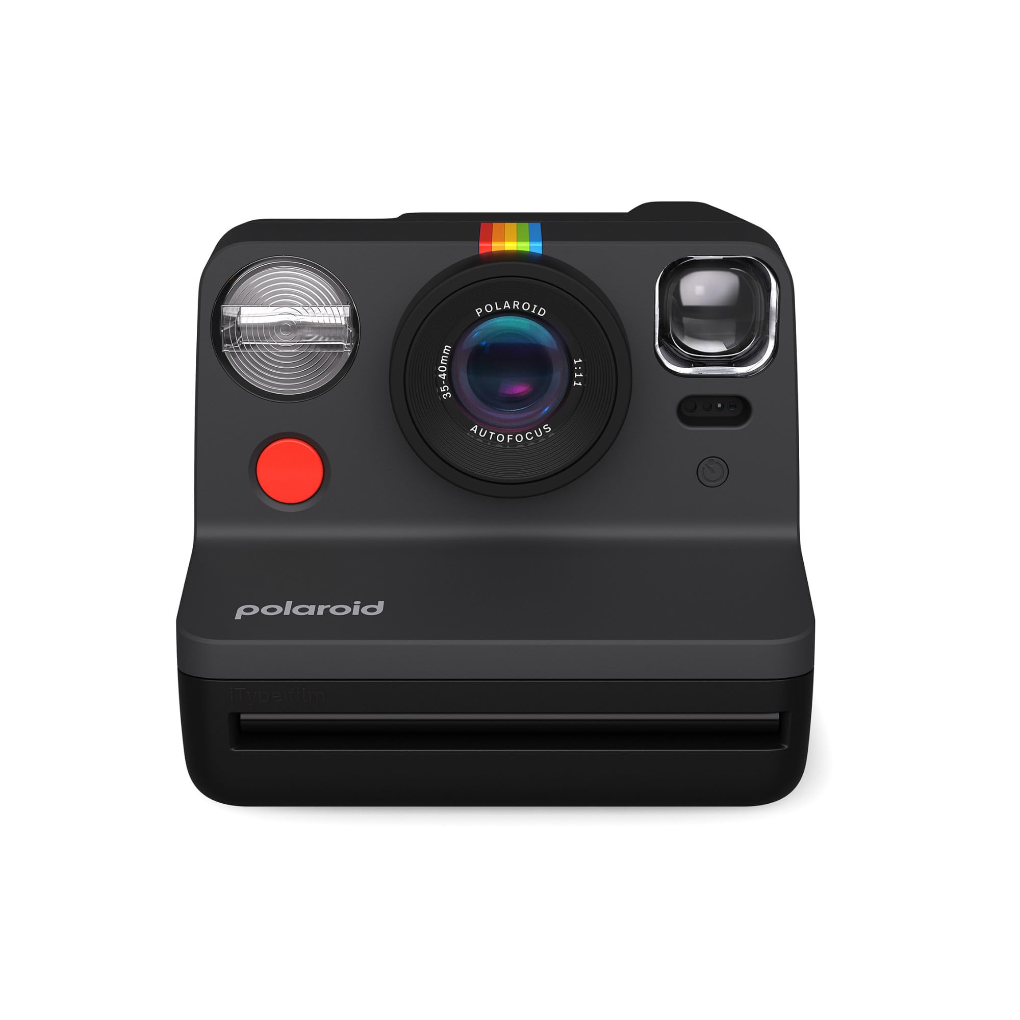 Polaroid Now 2Nd Generation I-Type Instant Camera + Film Bundle - Now Black Camera + 16 Color Photos (6248)- Black
