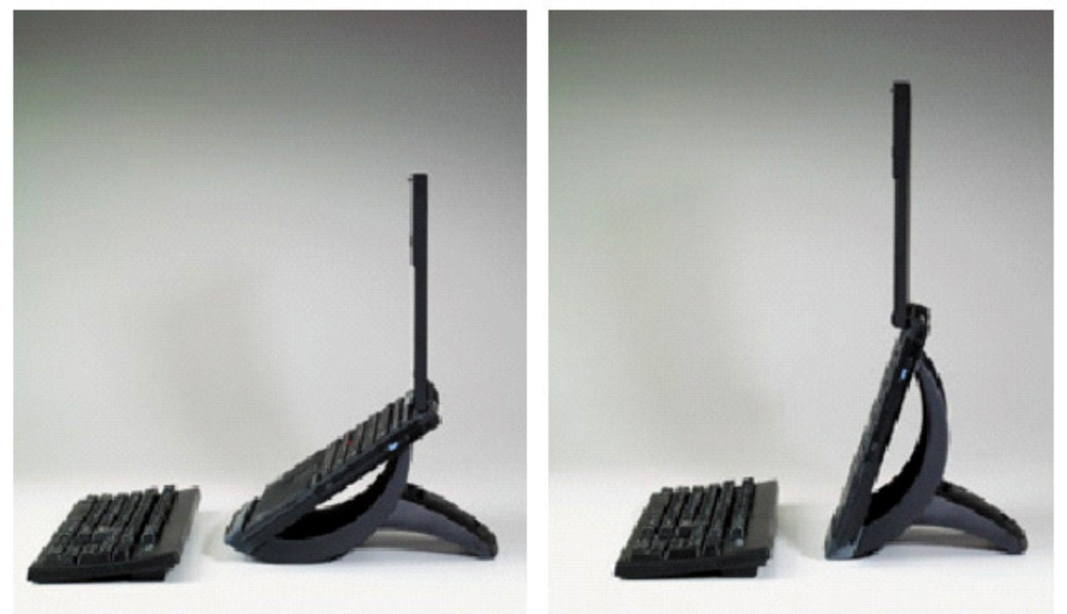 Vertical Notebook Computer Riser, Cable Management, 9X12X6 1/2   9 1/2, Black