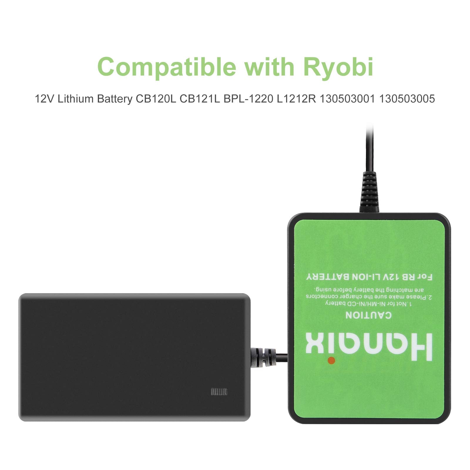 Hanaix 12V Lithium Charger For Ryobi Cb120L Cb121L Bpl 1220 L1212R Cd100 130503001 130503005 (Not For Cb120N) Ryobi 12V Portable