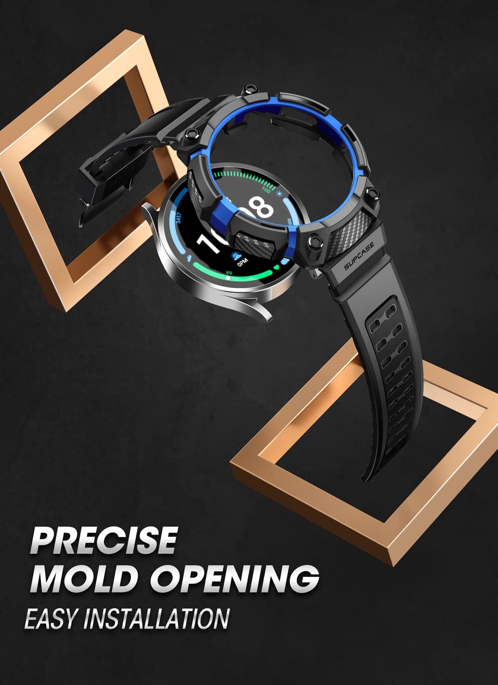 Supcase For Samsung Galaxy Watch 5 Pro 45Mm Band With Case (Unicorn Beetle Pro), [Military-Grade Drop Protection] [Anti-Scratch]