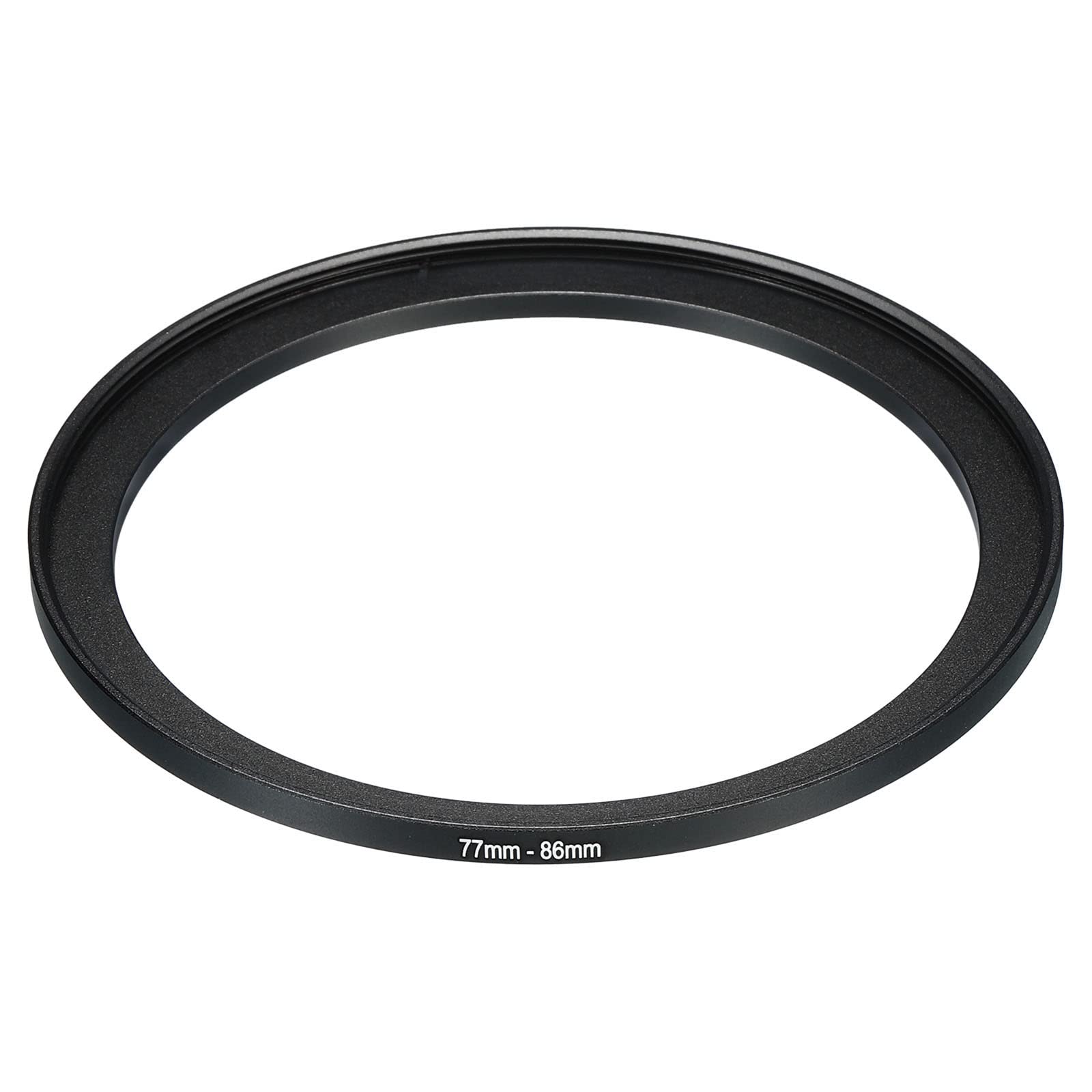 Patikil 77Mm 86Mm Metal Step Up Ring, Camera Lens Filter Adapter Ring Aluminum Filter Adapter Ring For Camera Lenses Hood, Black