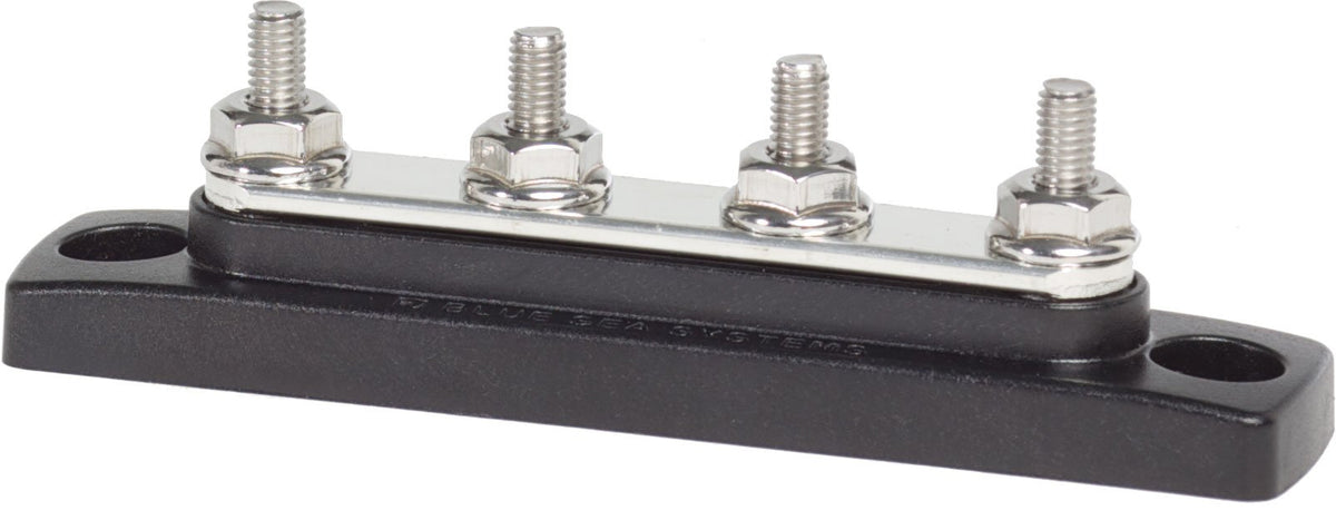 Blue Sea Systems 2305 100 Amp Mini Busbar With 4 Studs, Without Cover
