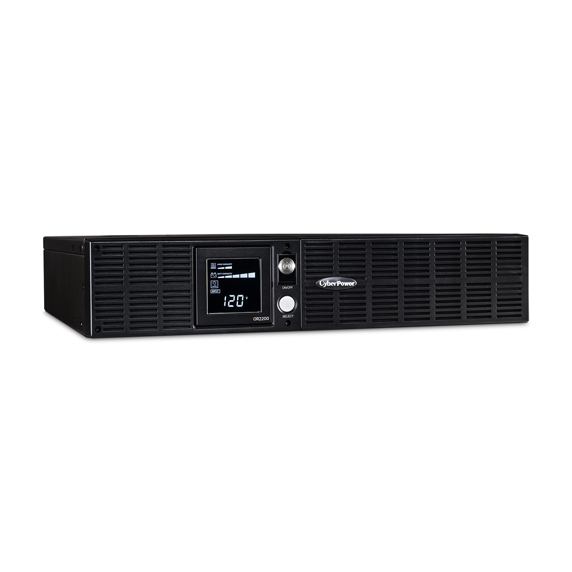Cyberpower Or2200Lcdrt2U Smart App Lcd Ups System, 2200Va/1320W, 8 Outlets, Avr, 2U Rack/Tower