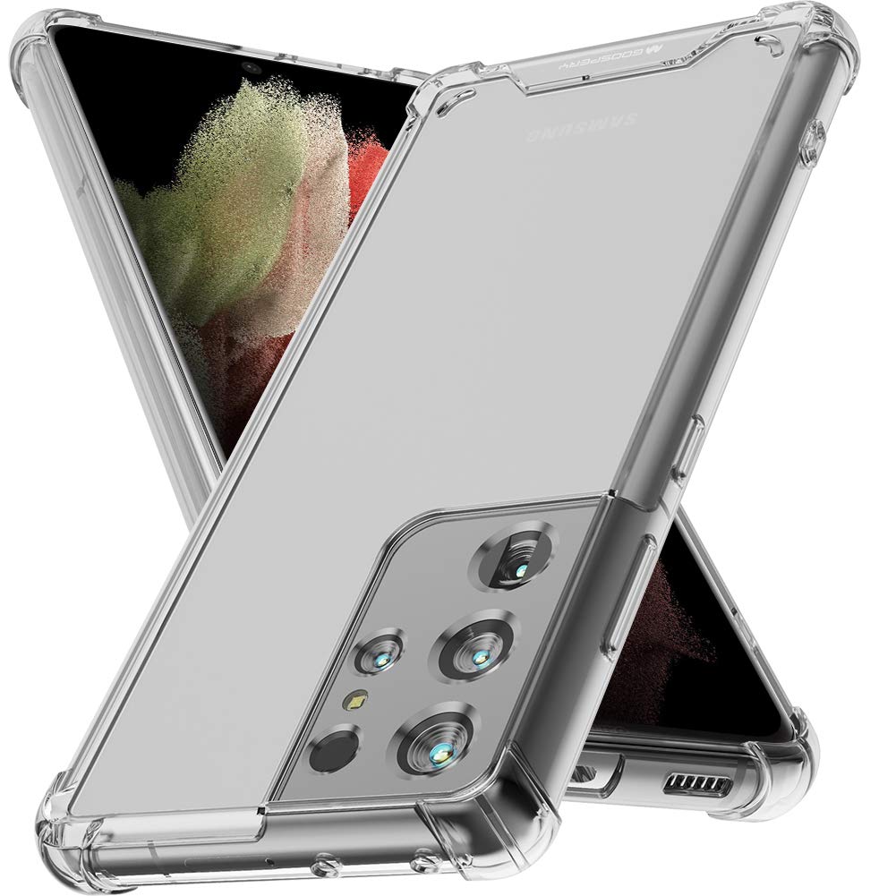 Goospery Galaxy S21 Ultra (6.8 Inches), Crystal Clear Protective Bumper Cover Case With Reinforced Corners, Shockproof Slim Hybr