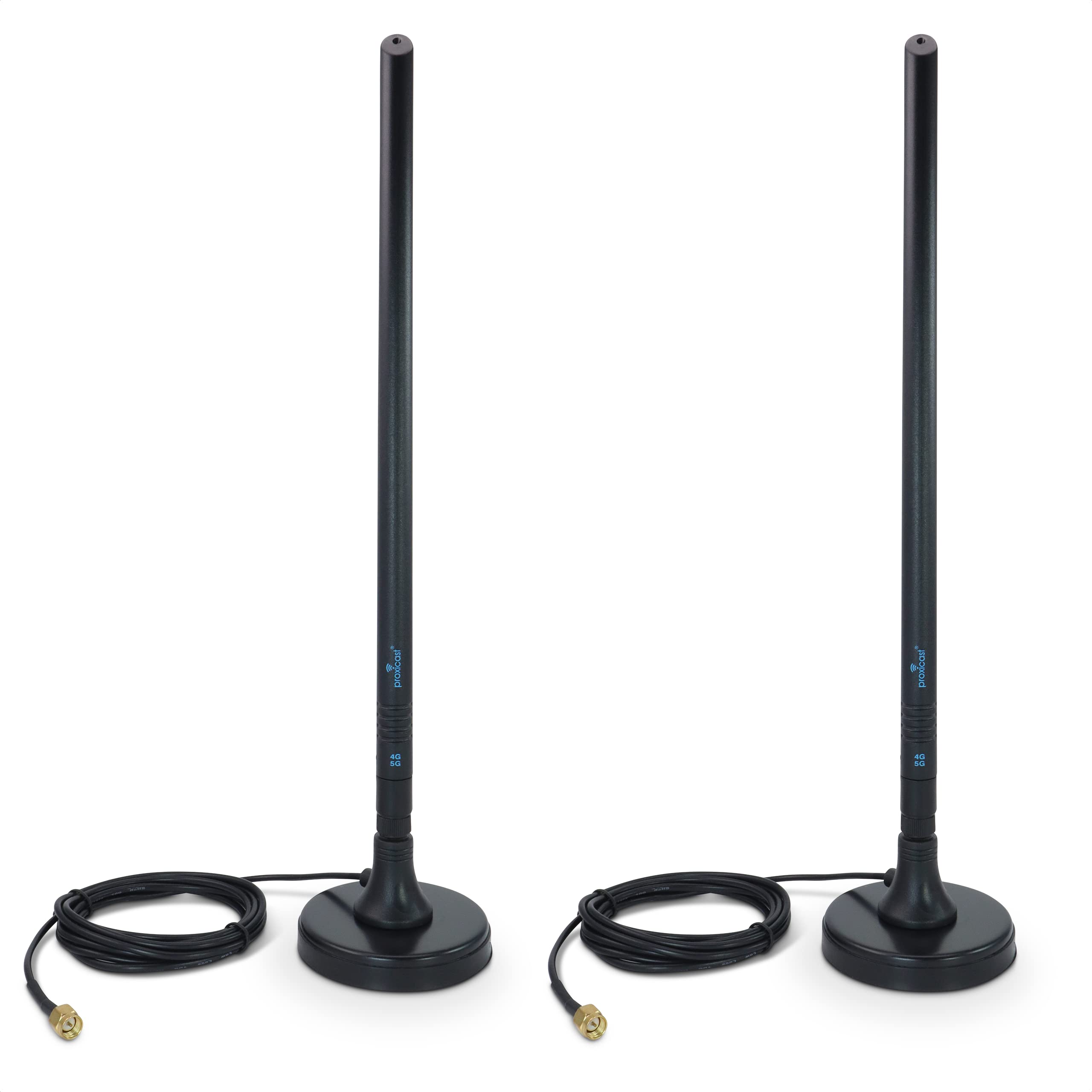 Proxicast 5-8 dBi 4G/5G External Magnetic High Gain Cell Antenna Compatible with Cisco, Cradlepoint, Netgear, Pepwave, MoFi, Dig