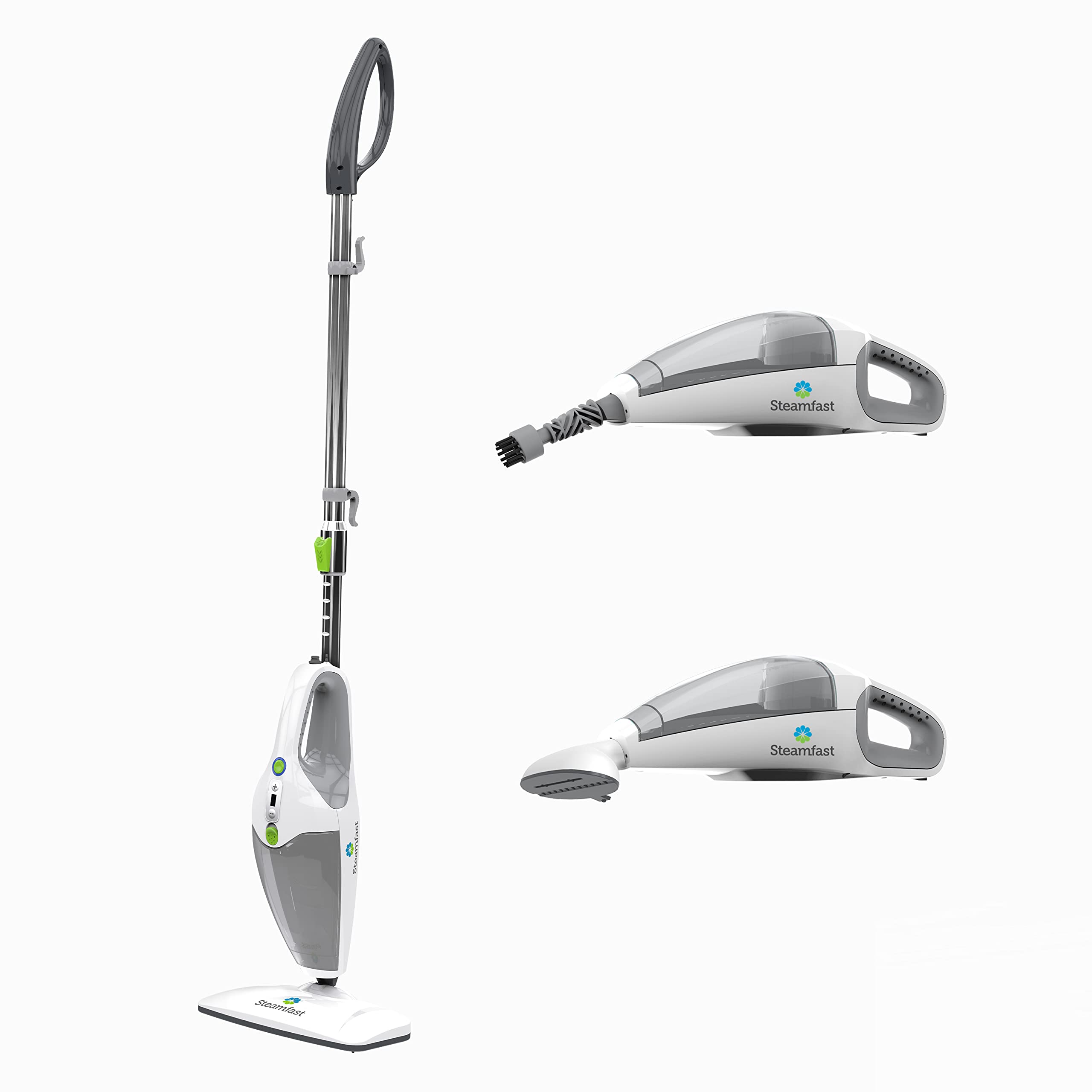 Steamfast Sf 295 3 In 1 Mop, Handheld Steam Cleaner, And Fabric Steamer, 7 Steam Levels, 9 Accessories, 2 Washable Mop Pads