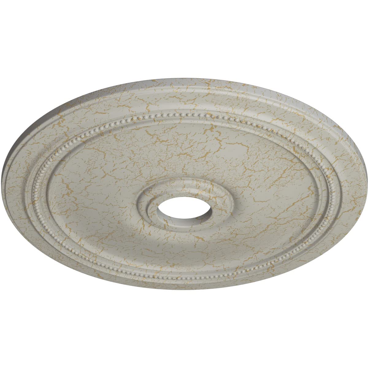 Ekena Millwork Cm24Dipcc Diane Ceiling Medallion, 24Od X 3 5/8Id X 1 1/4P (Fits Canopies Up To 6 1/4), Hand-Painted Pot Of Cream
