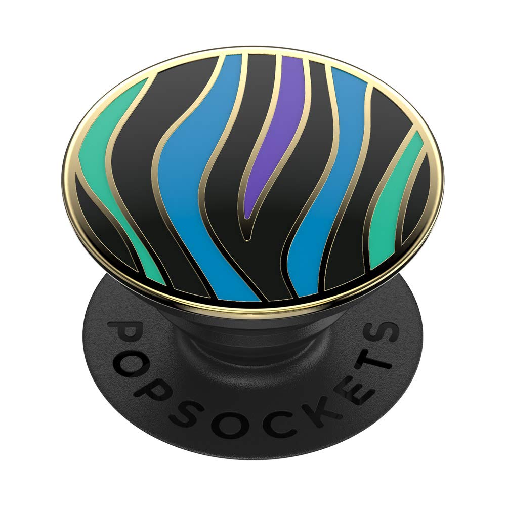 PopSockets Adhesive Phone Grip, Holder, Phone Stand, Enamel - Wild Stripe
