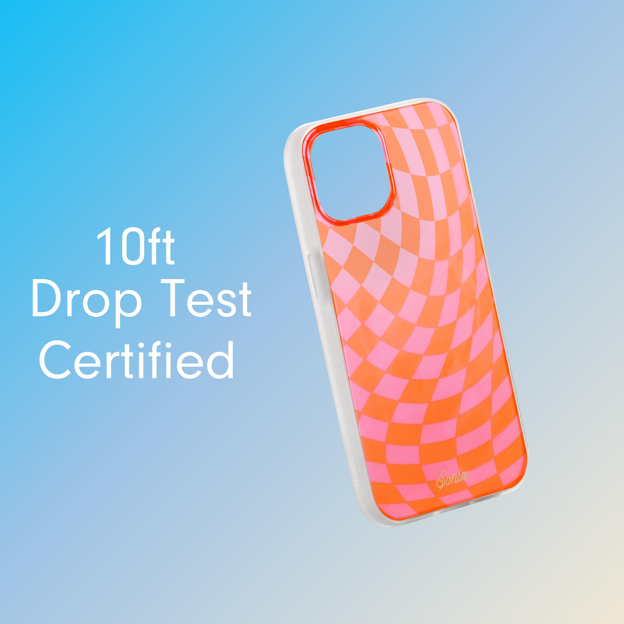 Sonix Case For Iphone 15 Pro Max | Compatible With Magsafe | 10Ft Drop Tested | Checkered | Checkmate Pink