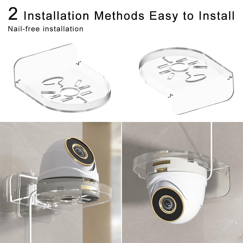 3 Pack Small Shelf, Security Camera Wall Mount Holder, Baby Monitor Mount,360Rotation Security Bracket,Camera Not Included