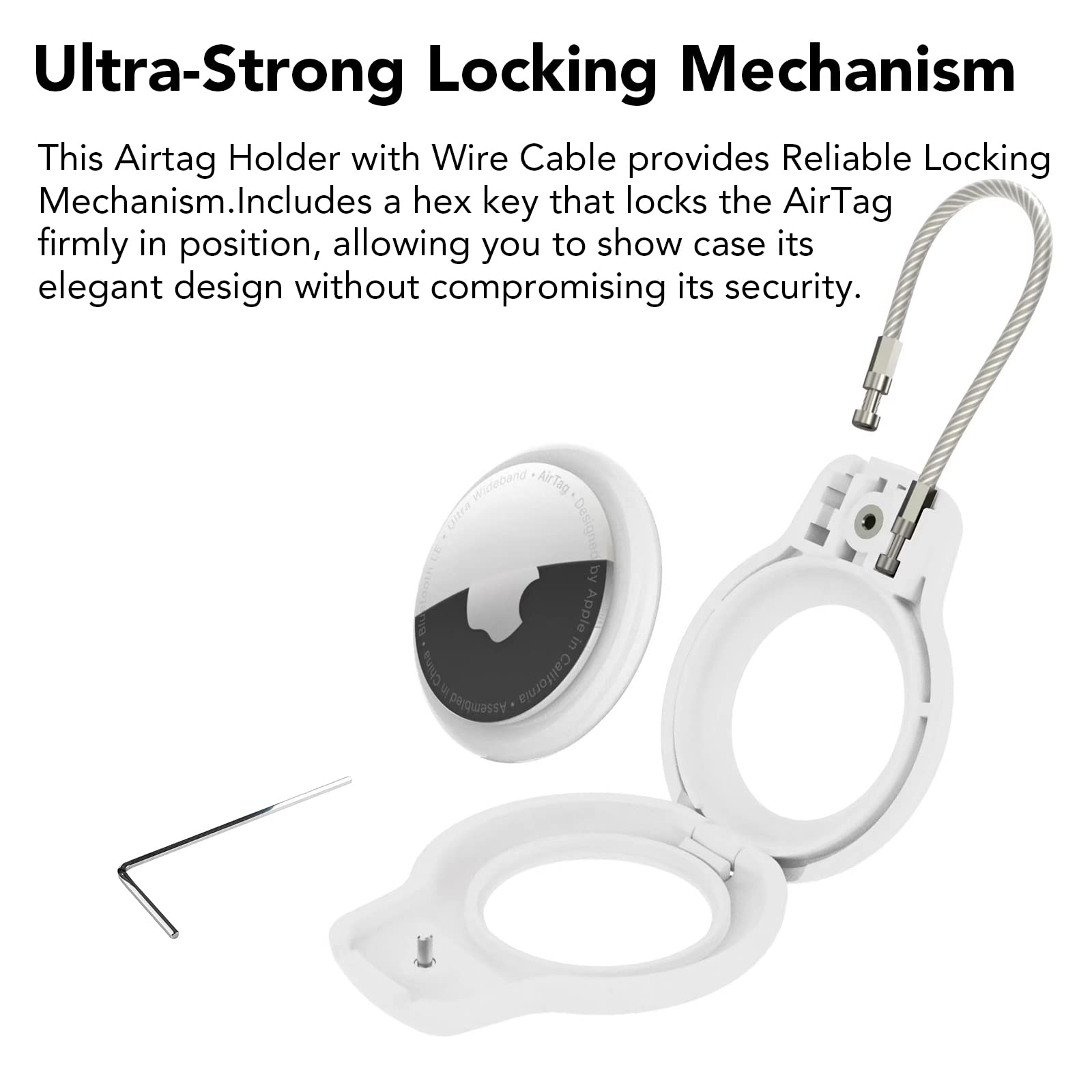 2 Pack Airtag Holders With Keychain   Secure Air Tag Cases And Key Rings For Keys, Luggage And More