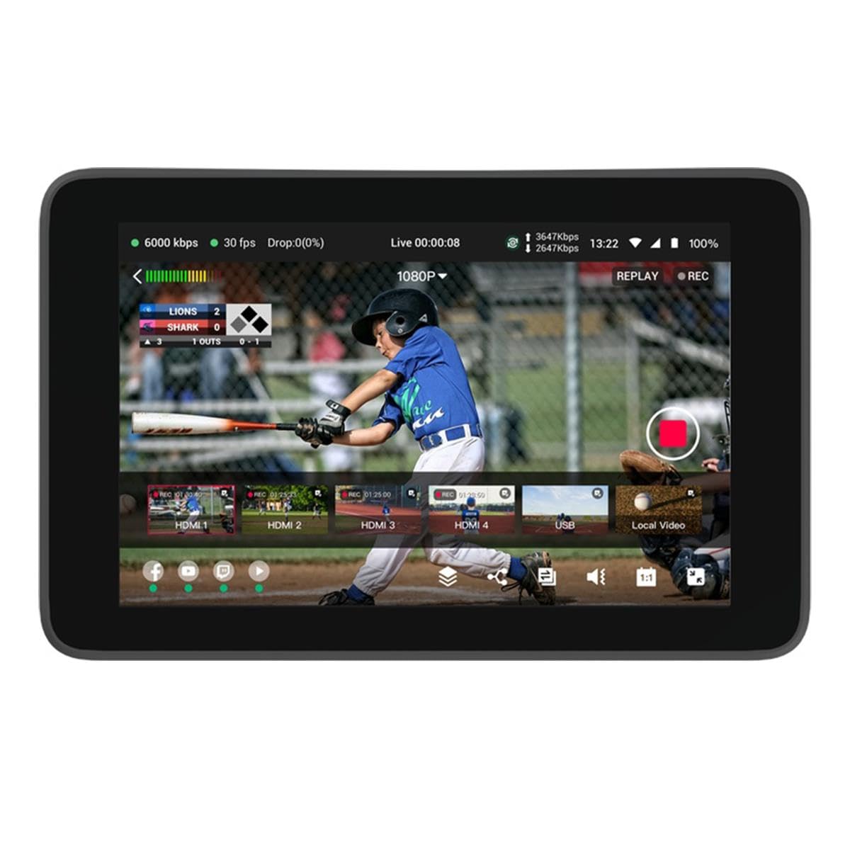 Yololiv Yolobox Ultra Portable Multi-Camera Encoder/Switcher/Monitor/Recorder In One