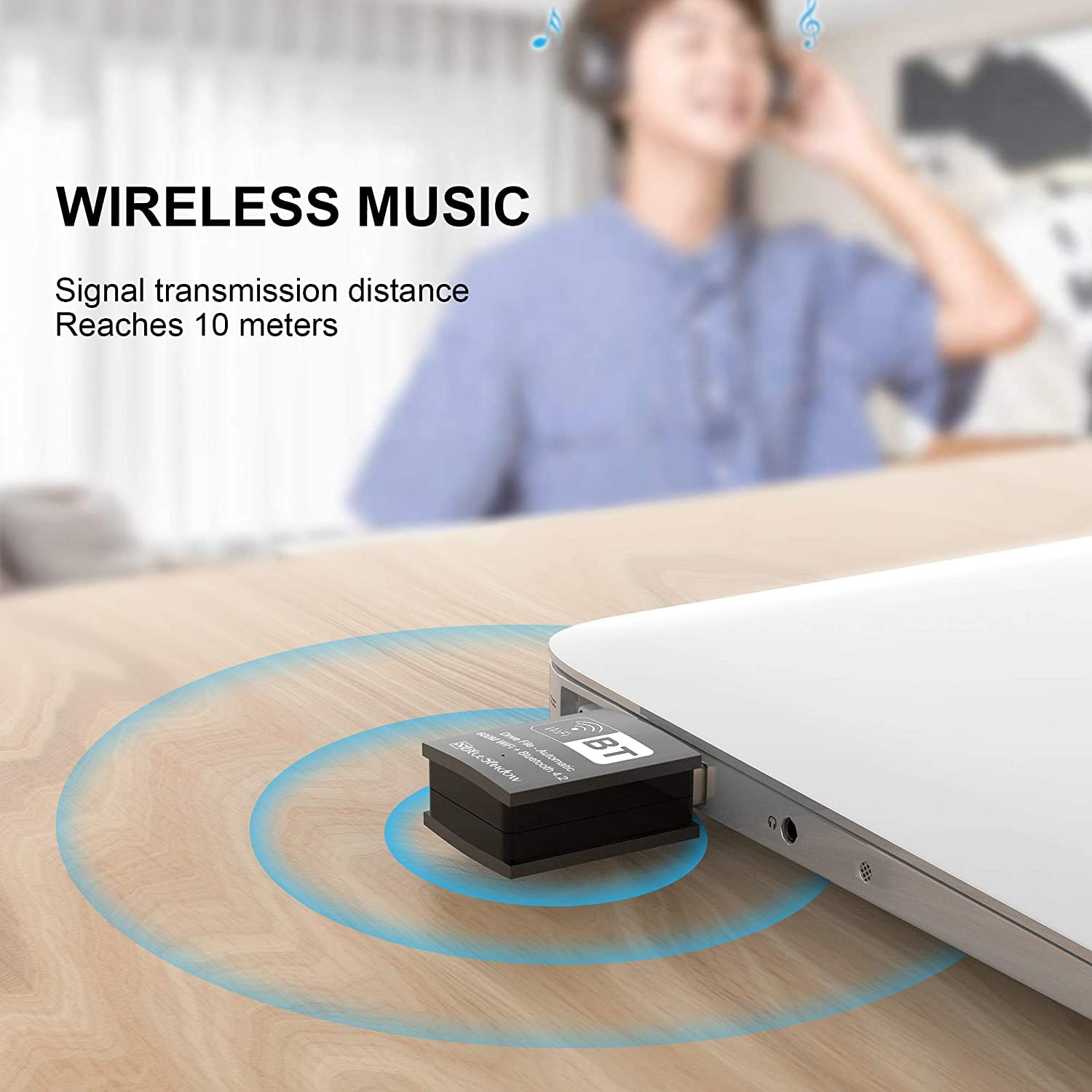 Blueshadow Mini 2 In 1 Usb Wifi Bluetooth Adapter Ac600 2.4G/5G Dual Band Wireless Network Adapter For Desktop Pc, Bluetooth 4.2, Wpa3 Network Security, Supports Windows 11,10, 8.1,8, 7