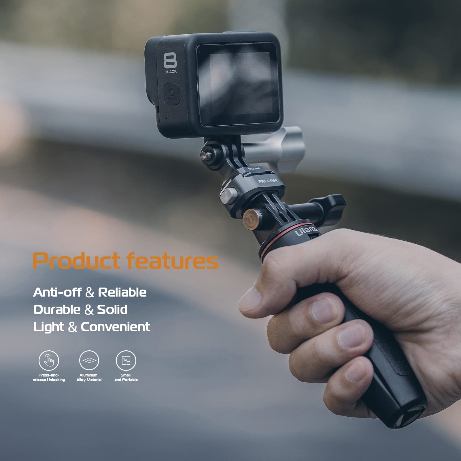 Falcam F22 Quick Release Kit For Action Cameras, Camera Mounting Adapter Convert Action Camera Interface To F22 Qr System, 22Mm