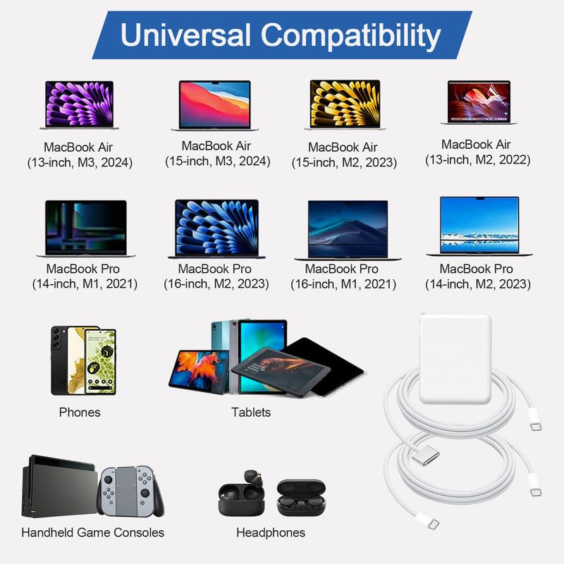 140W Usb C Power Adapter Mac Book Charger For Mac Book Pro 14 16 Inch 2021 2023 M1 M2, Mac Book Air 13 15 Inch M2 M3 2022 2024,