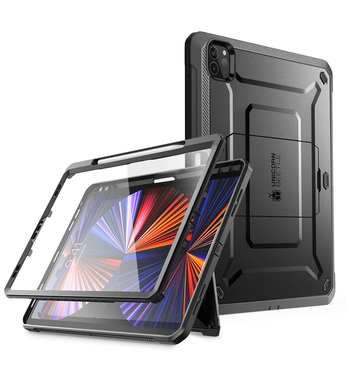 SUPCASE Unicorn Beetle Pro Series Case for iPad Pro 12.9 Inch (2022/2021/2020), Support Apple Pencil Charging with Built-in Scre