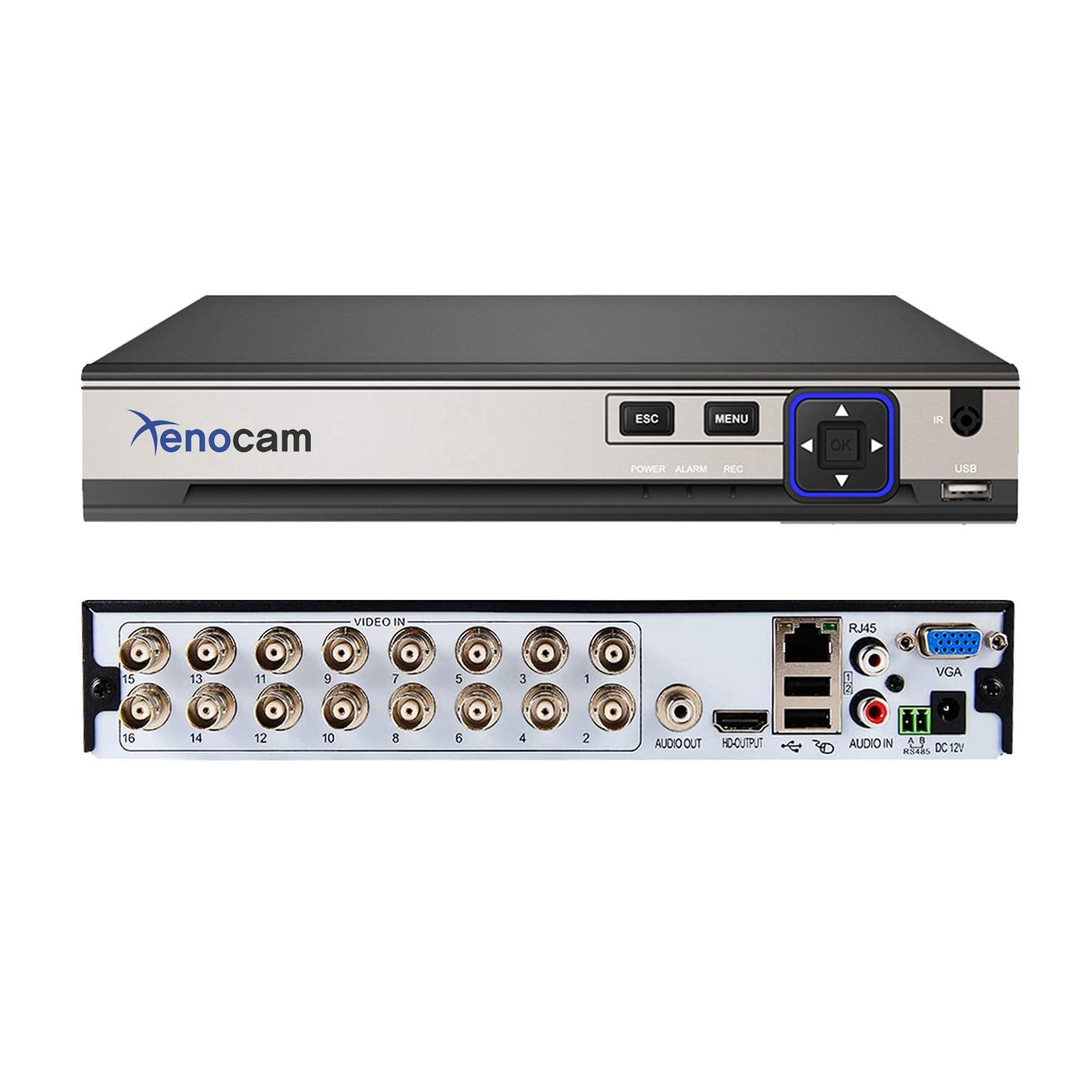 Xenocam 16Ch 5M N/1080N Full High Definition Hybrid For Ahd/Tvi/Cvi/Analog/Onvif Ip Dvr H.265 Cctv Video Recorder P2P Remote Pho