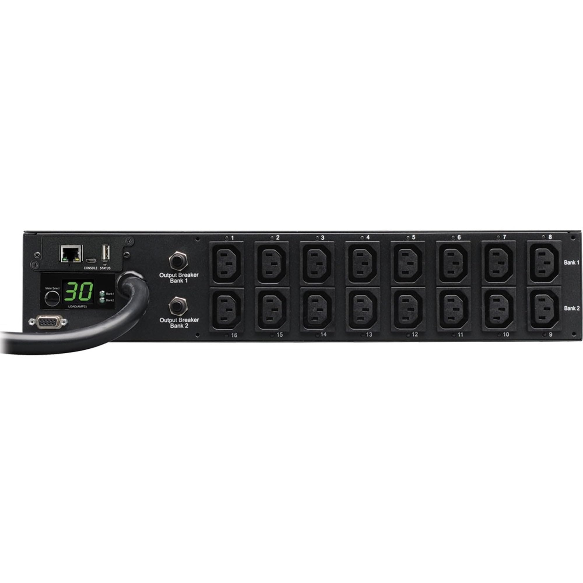 Tripp Lite Switched Pdu, 30A, 16 Outlets (C13), 208/240V, L6 30P Input, 12 Ft. Cord, 2U Rack Mount Power, Taa (Pdumh30Hvnet)