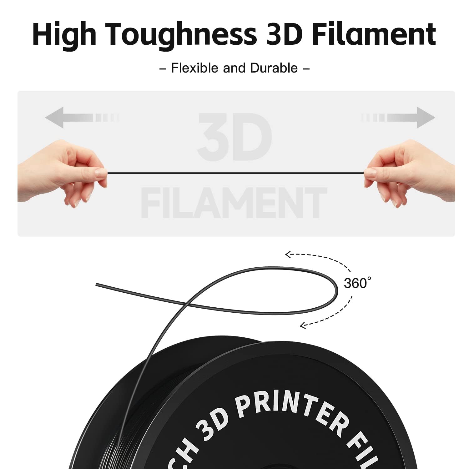 Geeetech 3D Printer Filament, Pla Filament 1.75Mm Bundle 2Kg For 3D Printer,Dimensional Accuracy +/  0.02 Mm (Black 2 Pack)