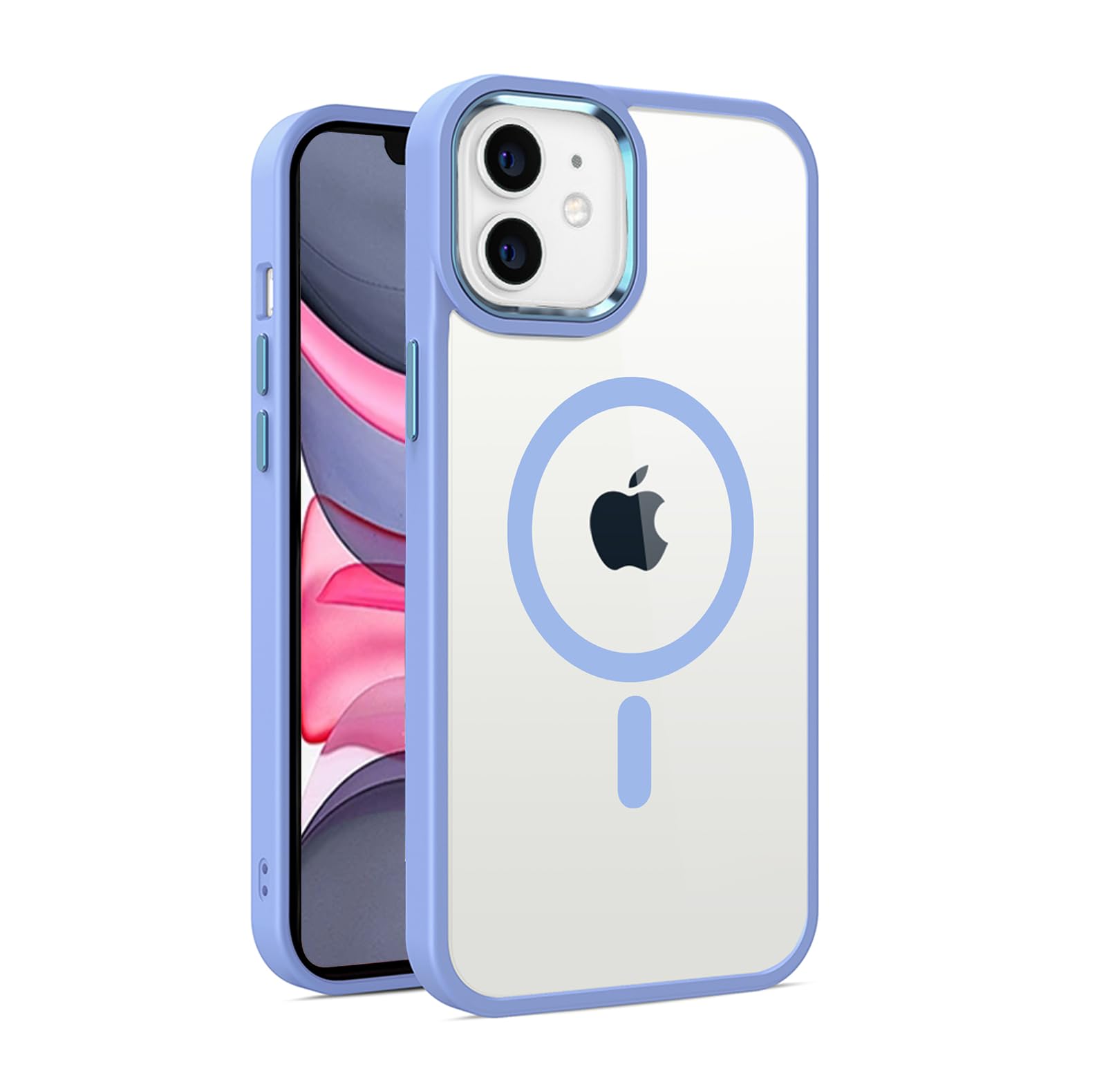 Pinlisheng Magnetic For Iphone 11 Case,Compatible With Magsafe, Military Grade Drop Tested, Shockproof Clear Hard Back Slim Case