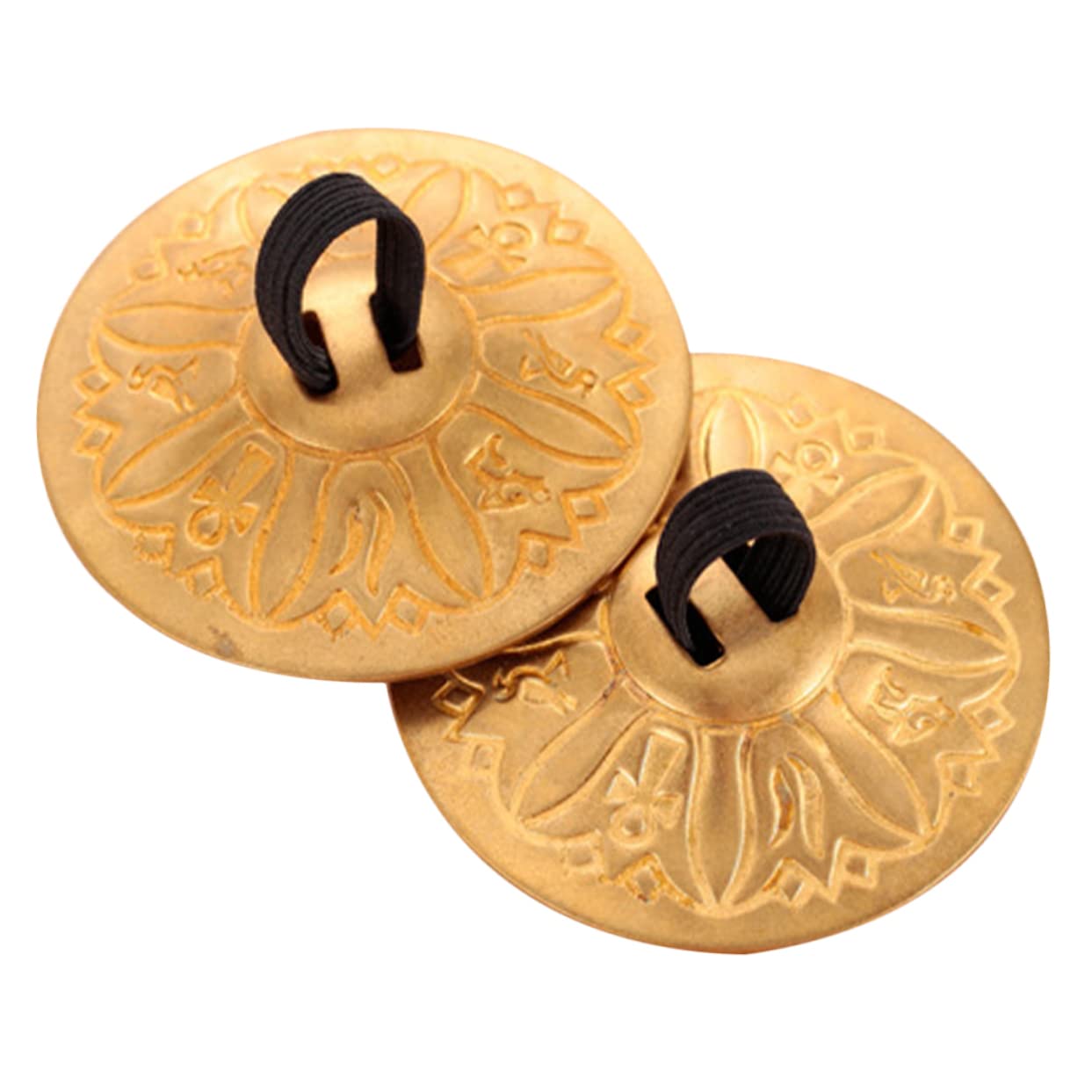 BIUDECO 1pair Boys and Girls Finger Cymbals Portable Copper Percussion Instruments for Dance Elastic Bands for Musical Play and 