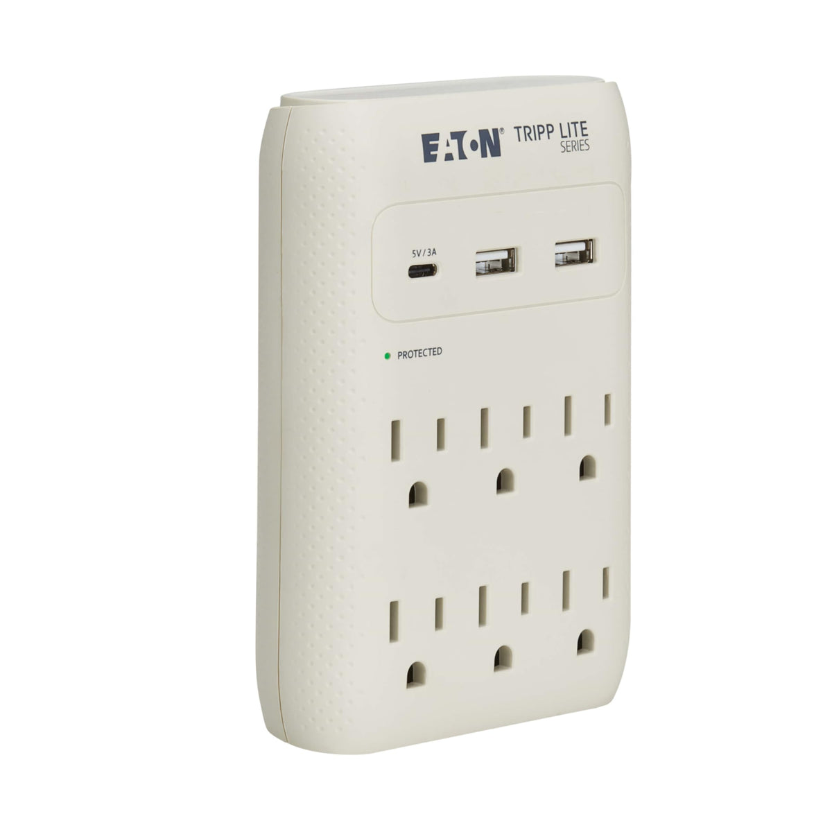 Eaton Tripp Lite Sk60C Wall Surge Protector Power Strip & Usb Wall Charger, 6 Outlet Extender, 1 Usb C + 2 Usb Ports, 1080 Joule