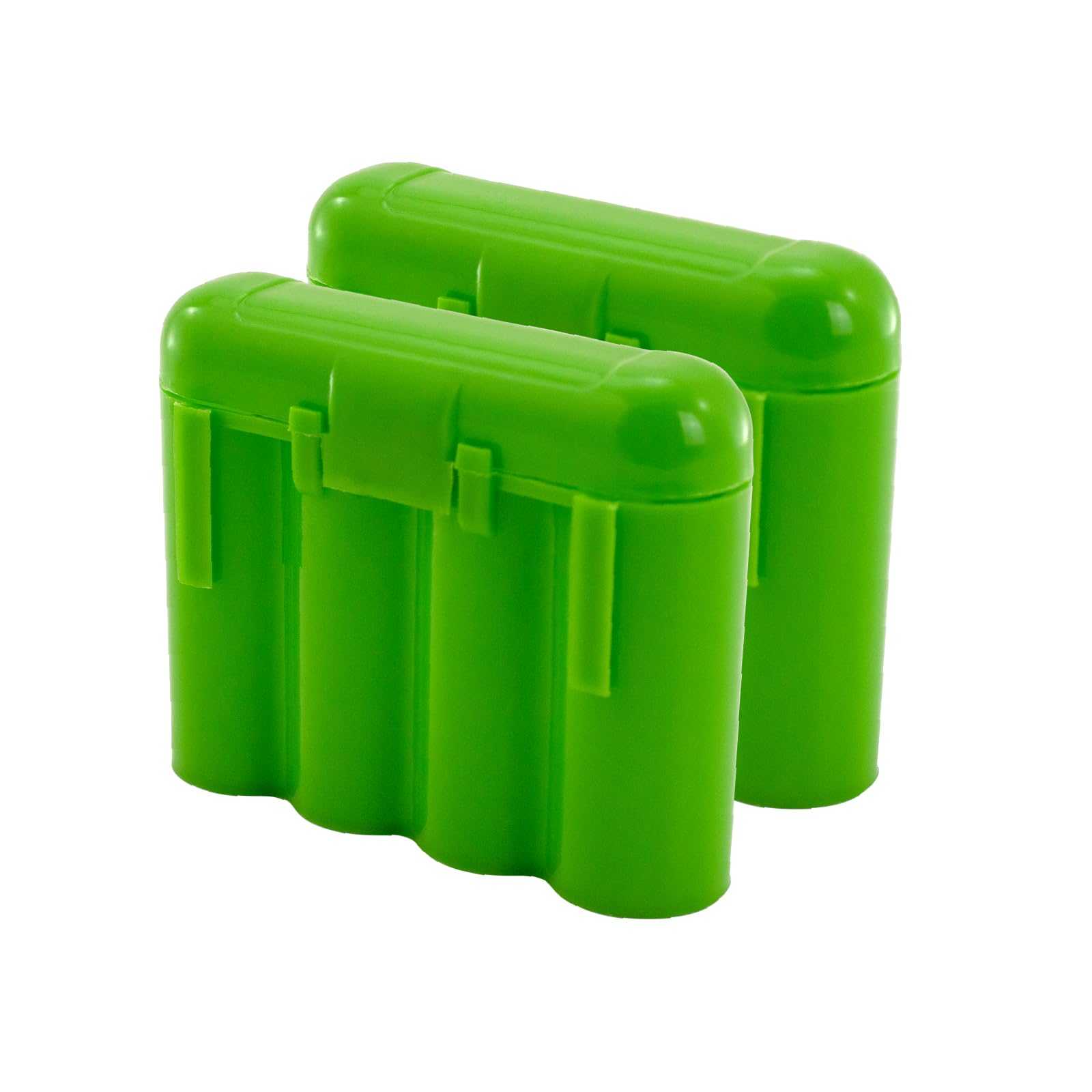 Ebc Battery 4 Aa Aaa Batteries Holder Plastic Storage Cases, Green (2 Pack)